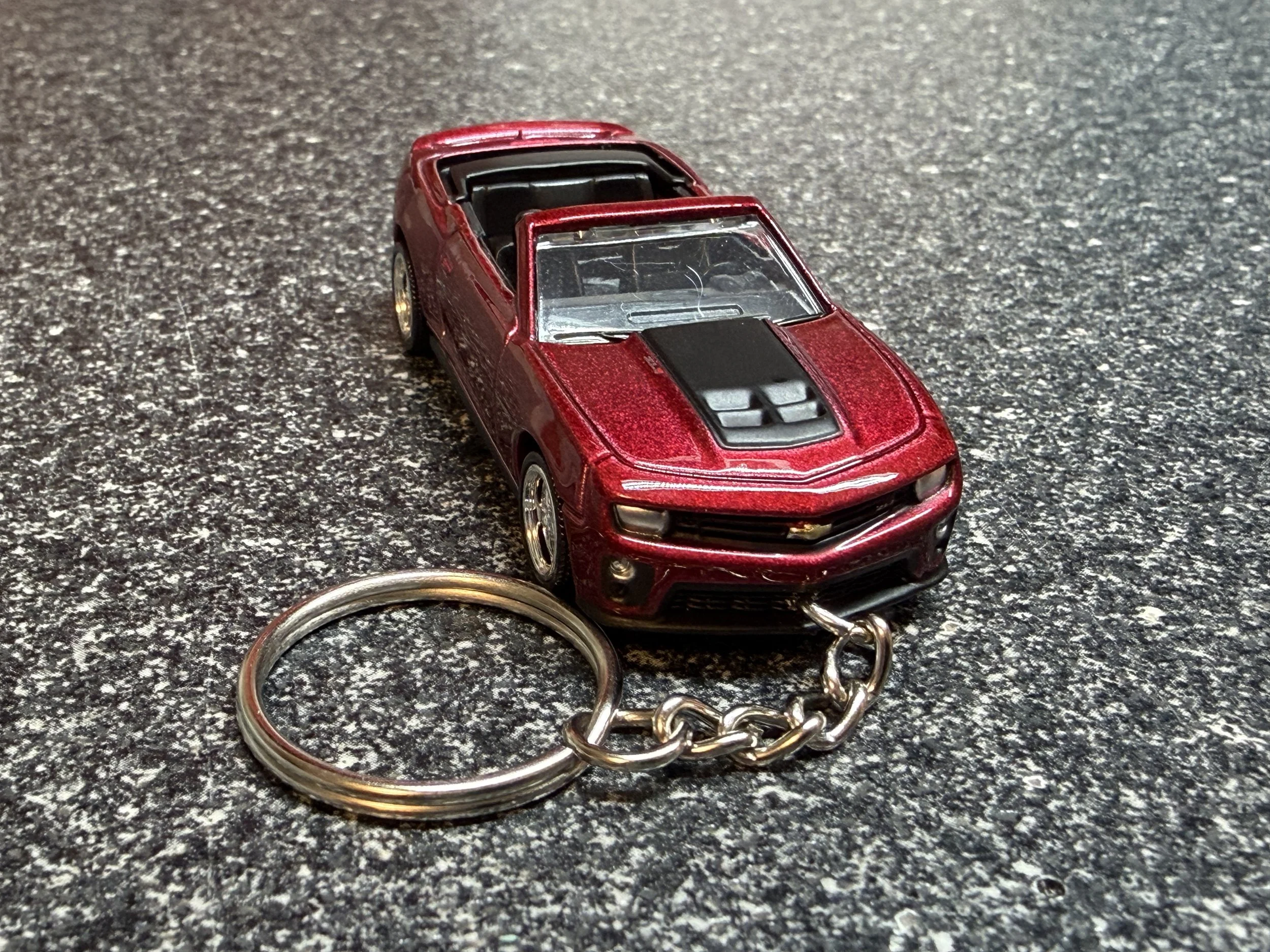 2013 Chevy Camaro ZL1 Keychain Red Maroon Convertible Hot Wheels Matchbox