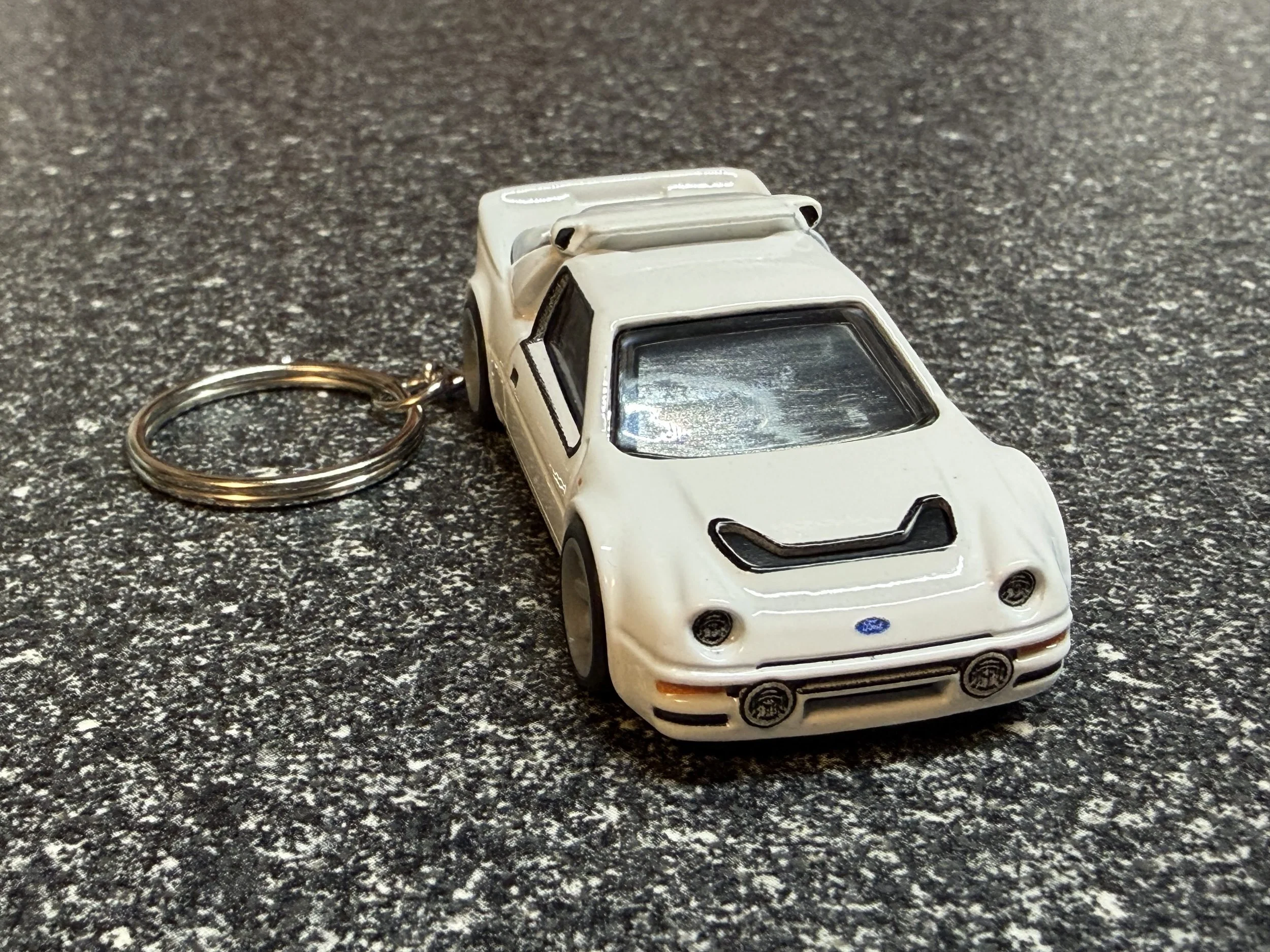 Ford RS200 RS 200 Keychain White Premium Hot Wheels Matchbox