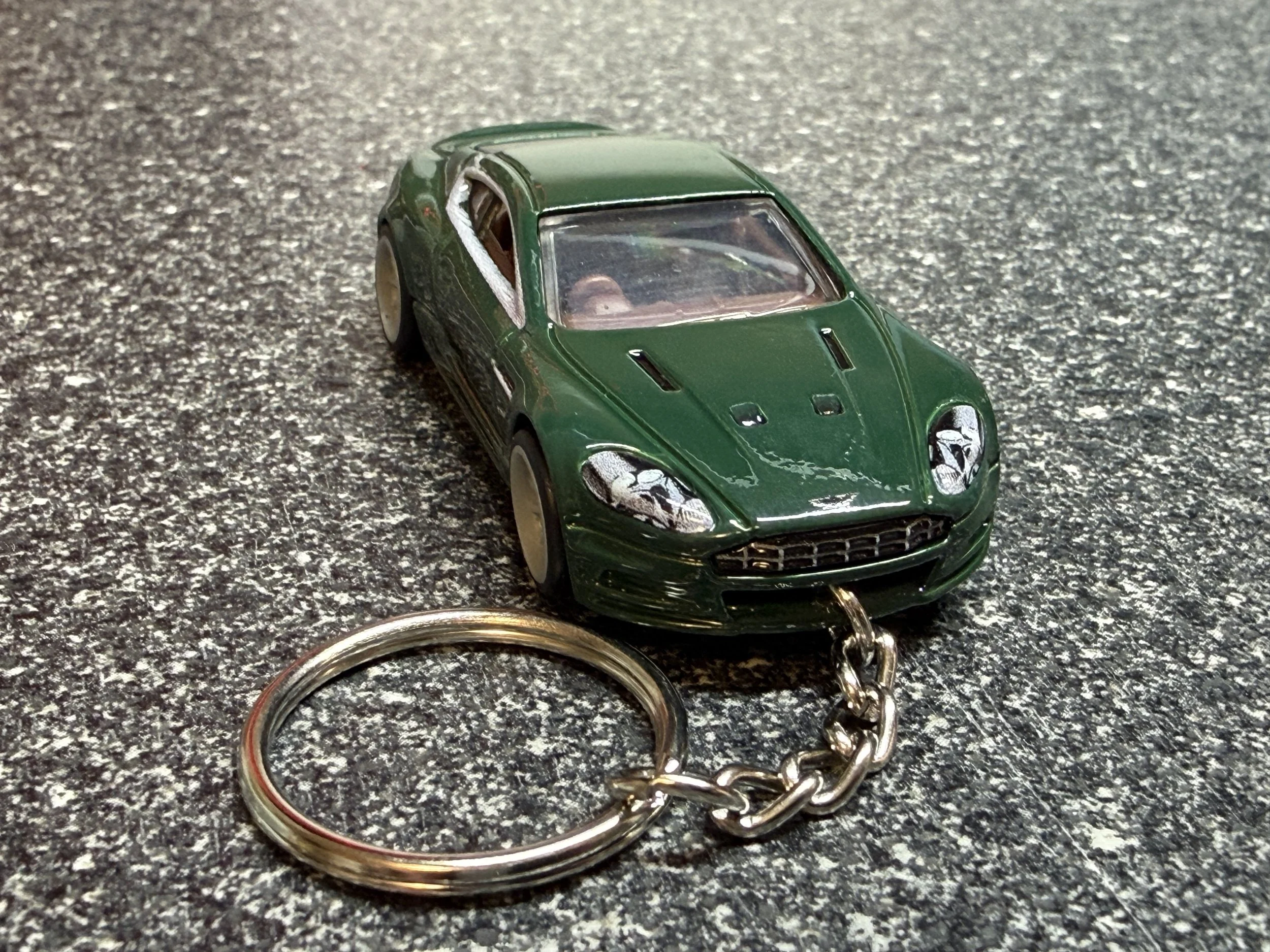 2020 Aston Martin DBS Keychain Green Hot Wheels Matchbox