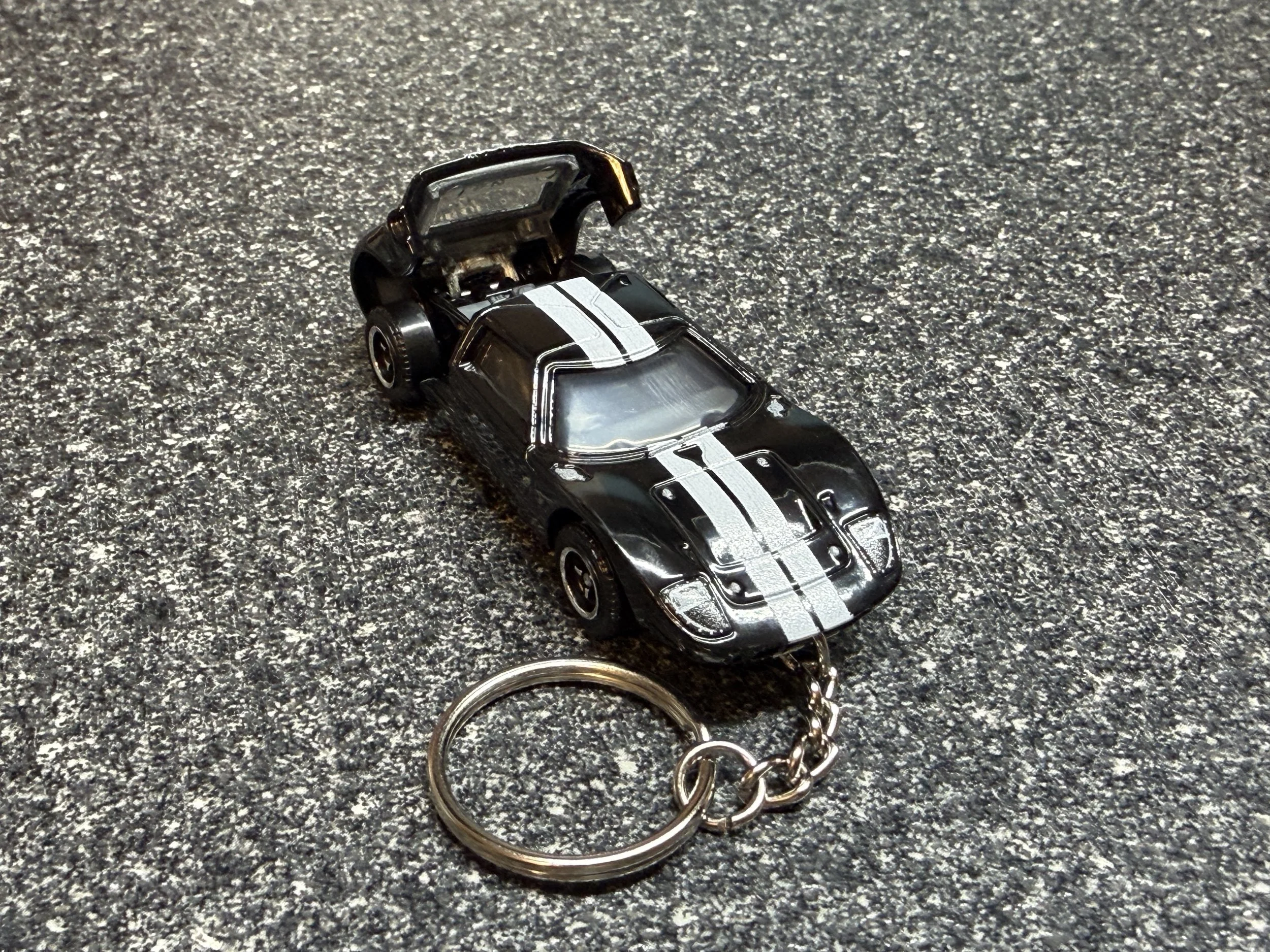 Ford GT GT40 Shelby Keychain Black Hot Wheels Matchbox