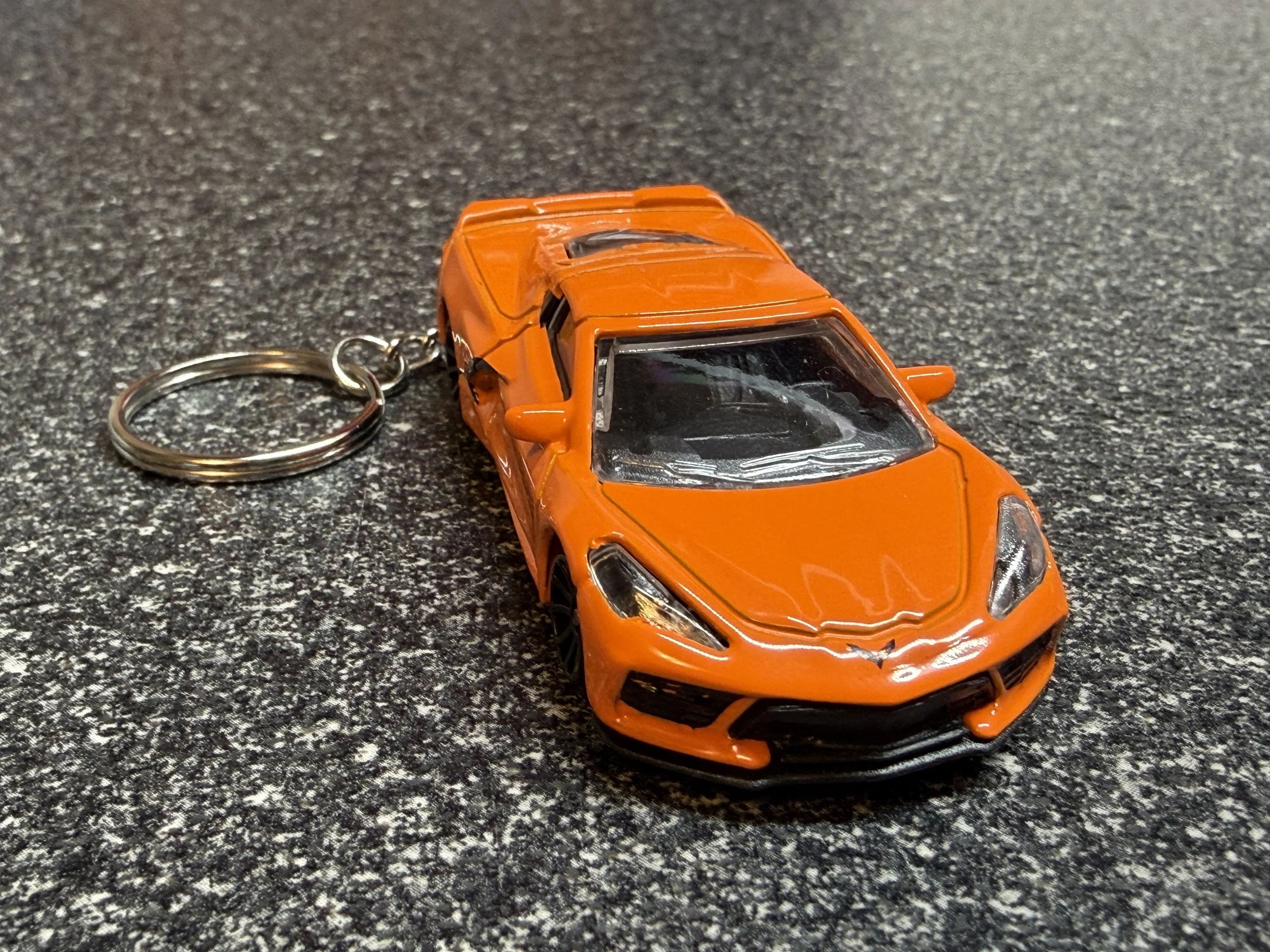 C8 Corvette Stingray Orange Keychain Z51 Hot Wheels Matchbox