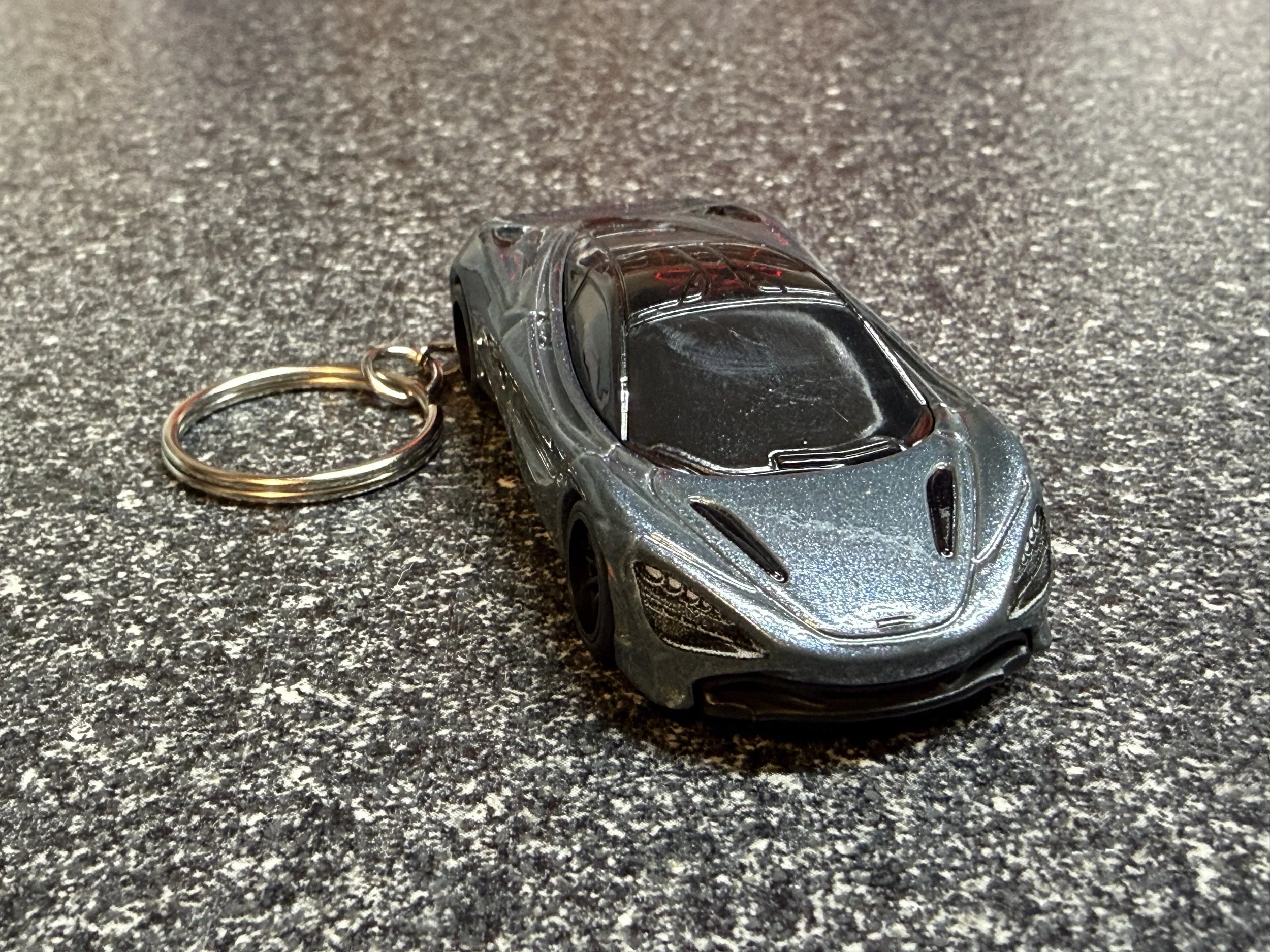 McLaren 720s Keychain Gray Hot Wheels Matchbox 720