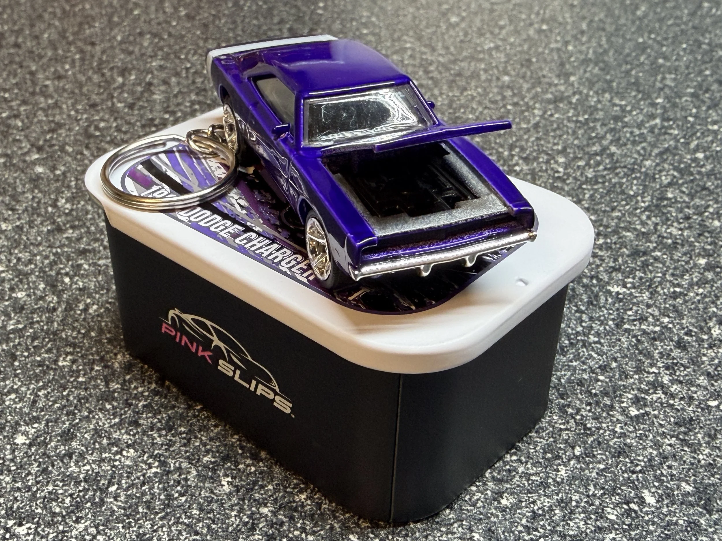 1968 Dodge Charger R/T Purple Keychain Matchbox Hot Wheels