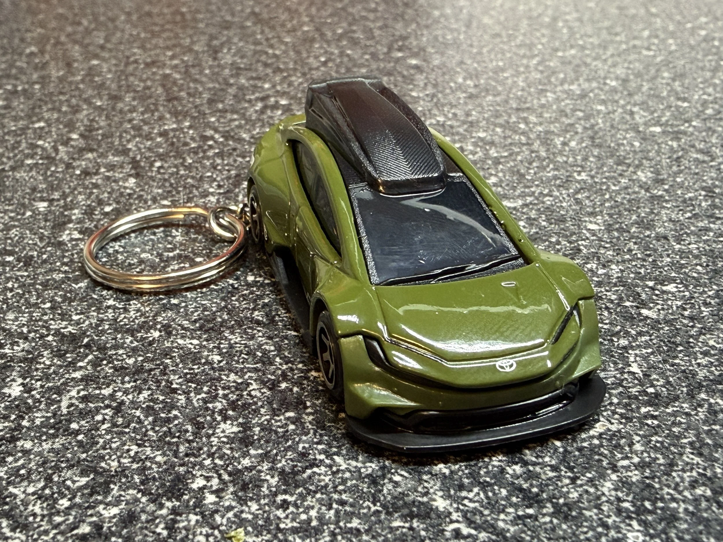 Toyota Prius White Keychain Army Green Hot Wheels Matchbox Wide Body