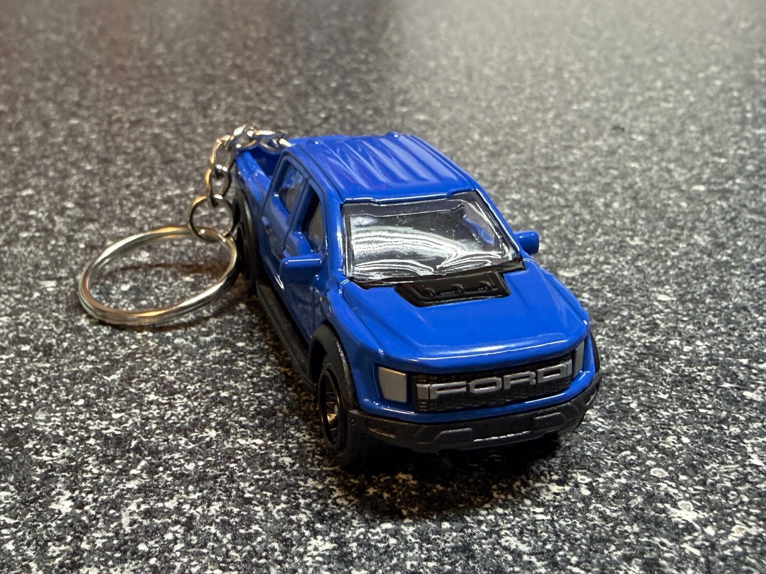2021+ Ford F150 Raptor Keychain Blue Matchbox Hot Wheels