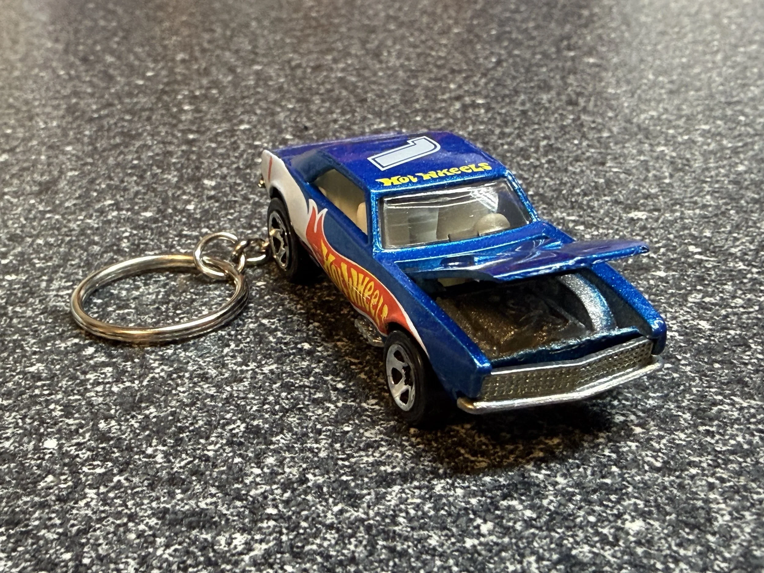 1967 Chevy Camaro Keychain Blue Hot Wheels Matchbox
