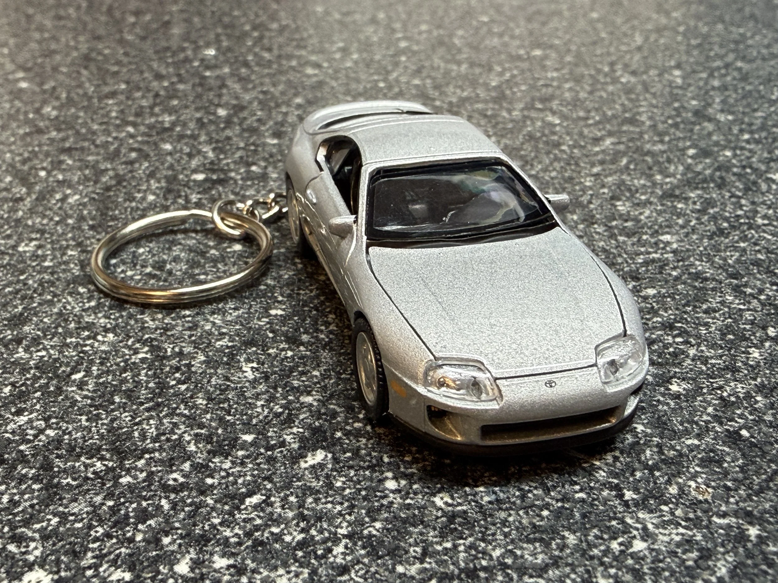 1993 Toyota Supra  Keychain Silver Hot Wheels Matchbox MK4