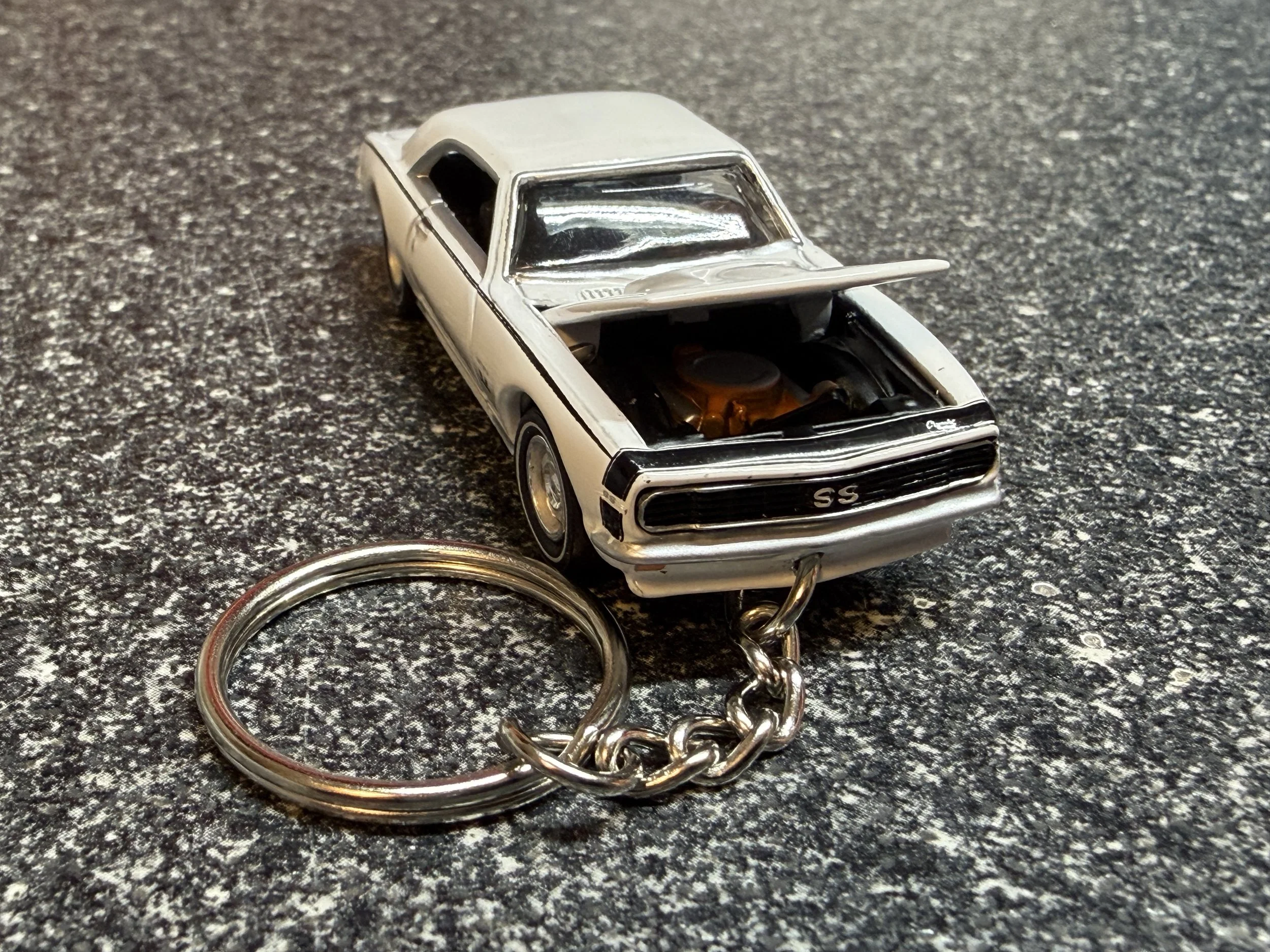 1967 Chevy Camaro Keychain White Hot Wheels Matchbox
