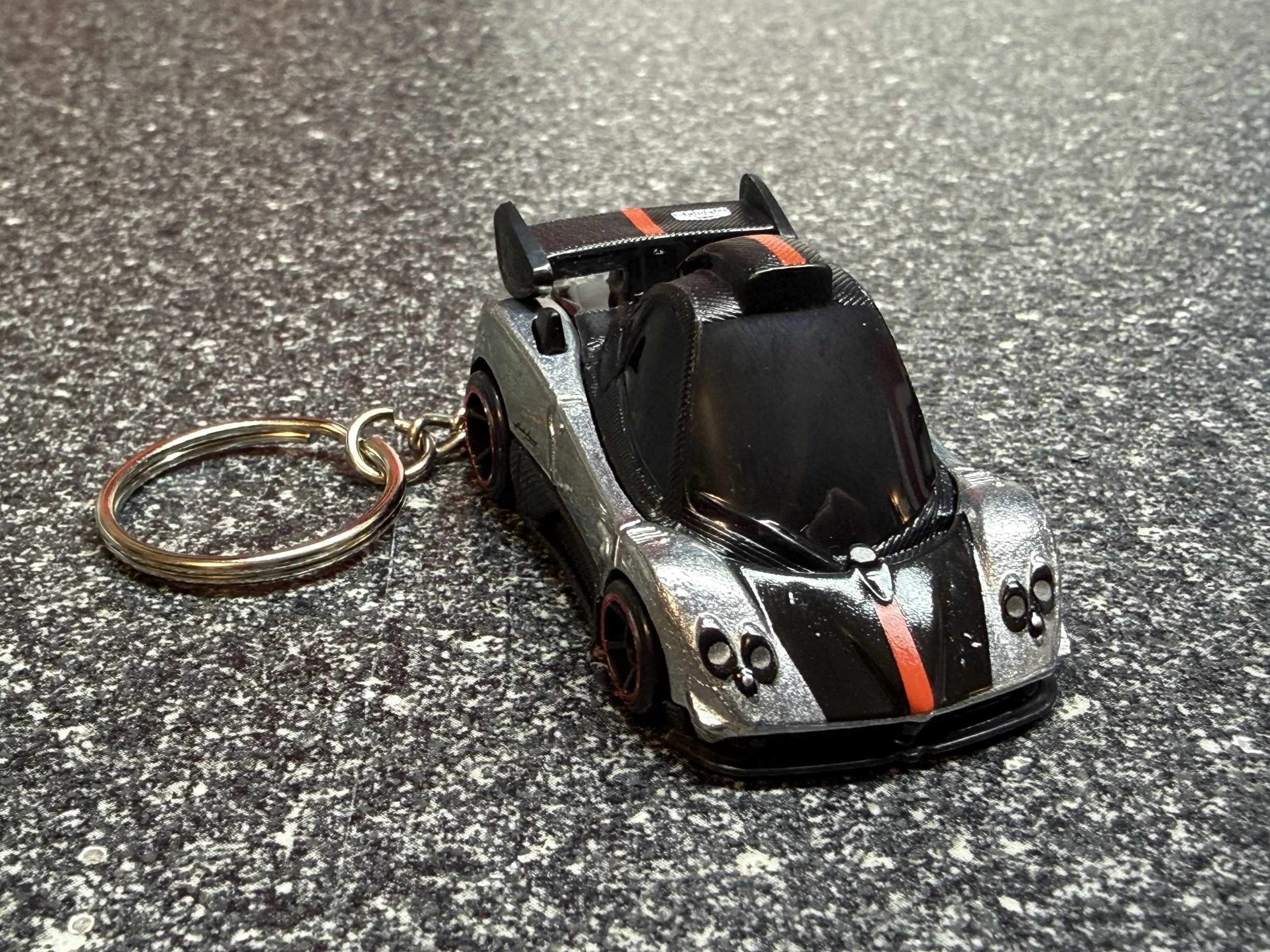 Pagani Zonda R Silver Keychain Toon Hot Wheels Matchbox Exotic