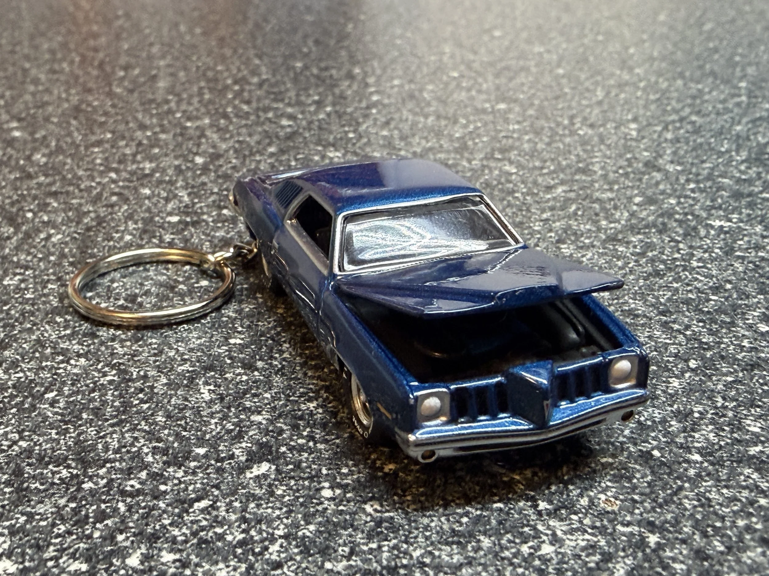 1973 Pontiac Grand Am Keychain Blue Hot Wheels Matchbox