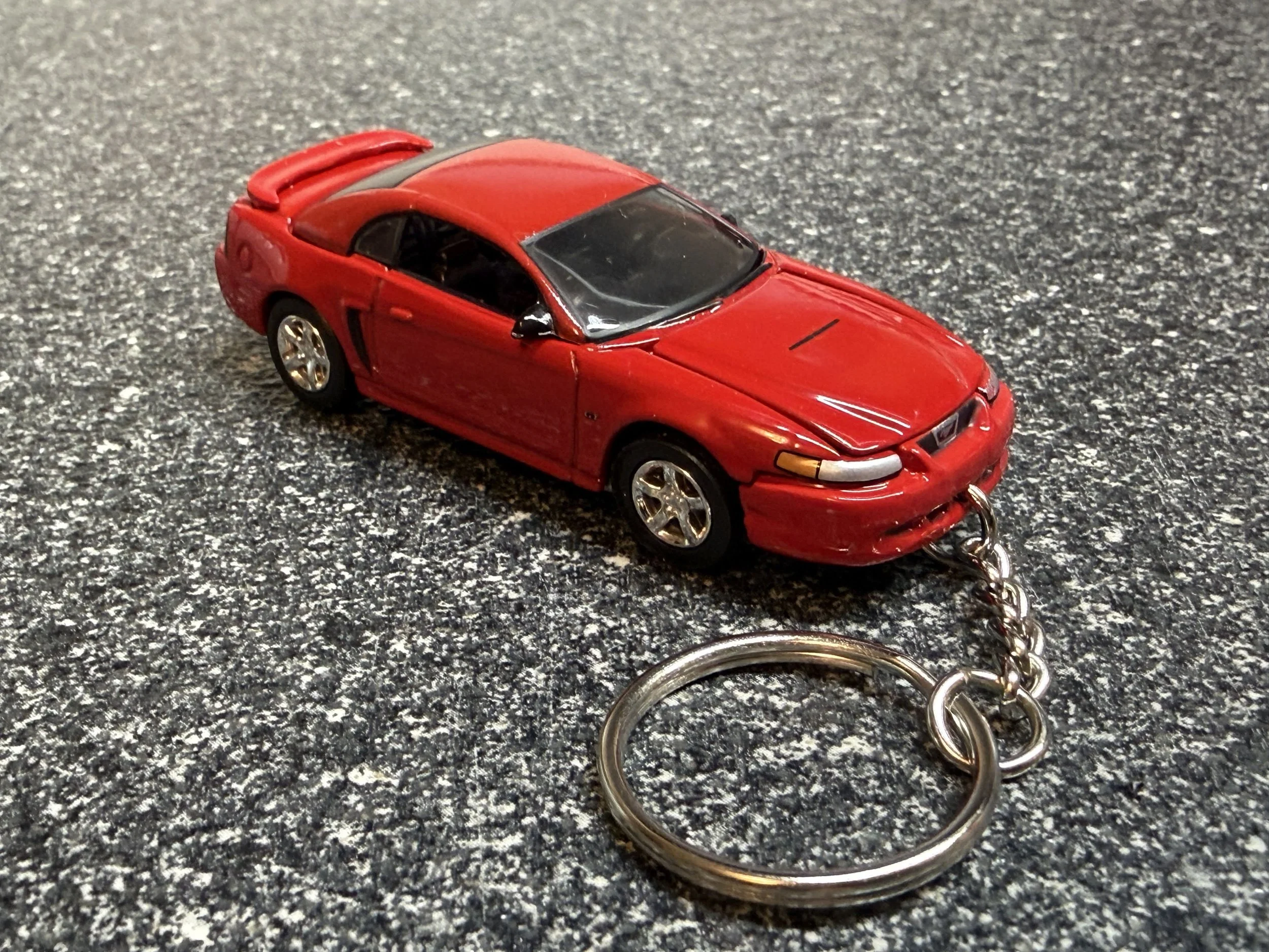 2003 Mustang GT New Edge SN95 Keychain Red Hot Wheels Matchbox