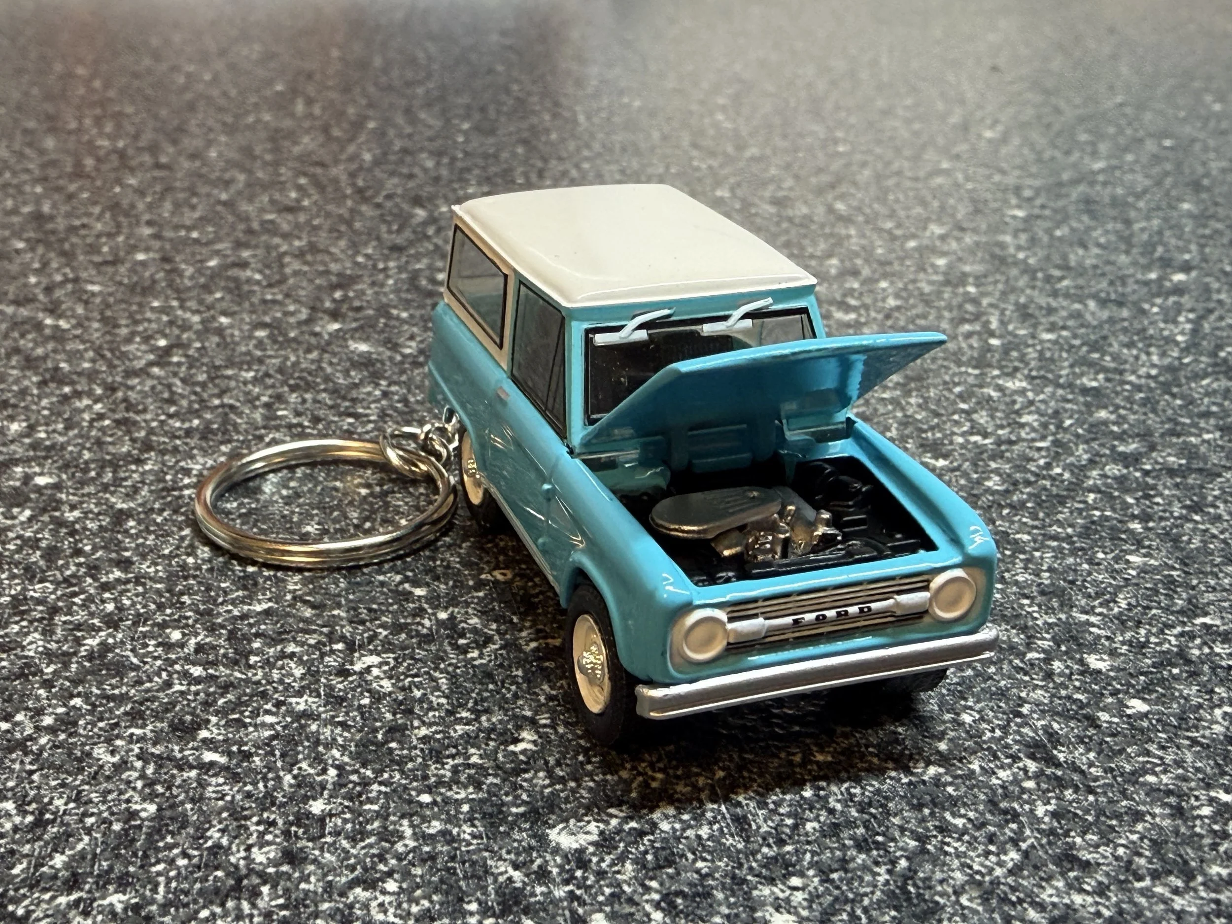 1966 Bronco 4x4 Keychain Turquoise Blue Hot Wheels Matchbox