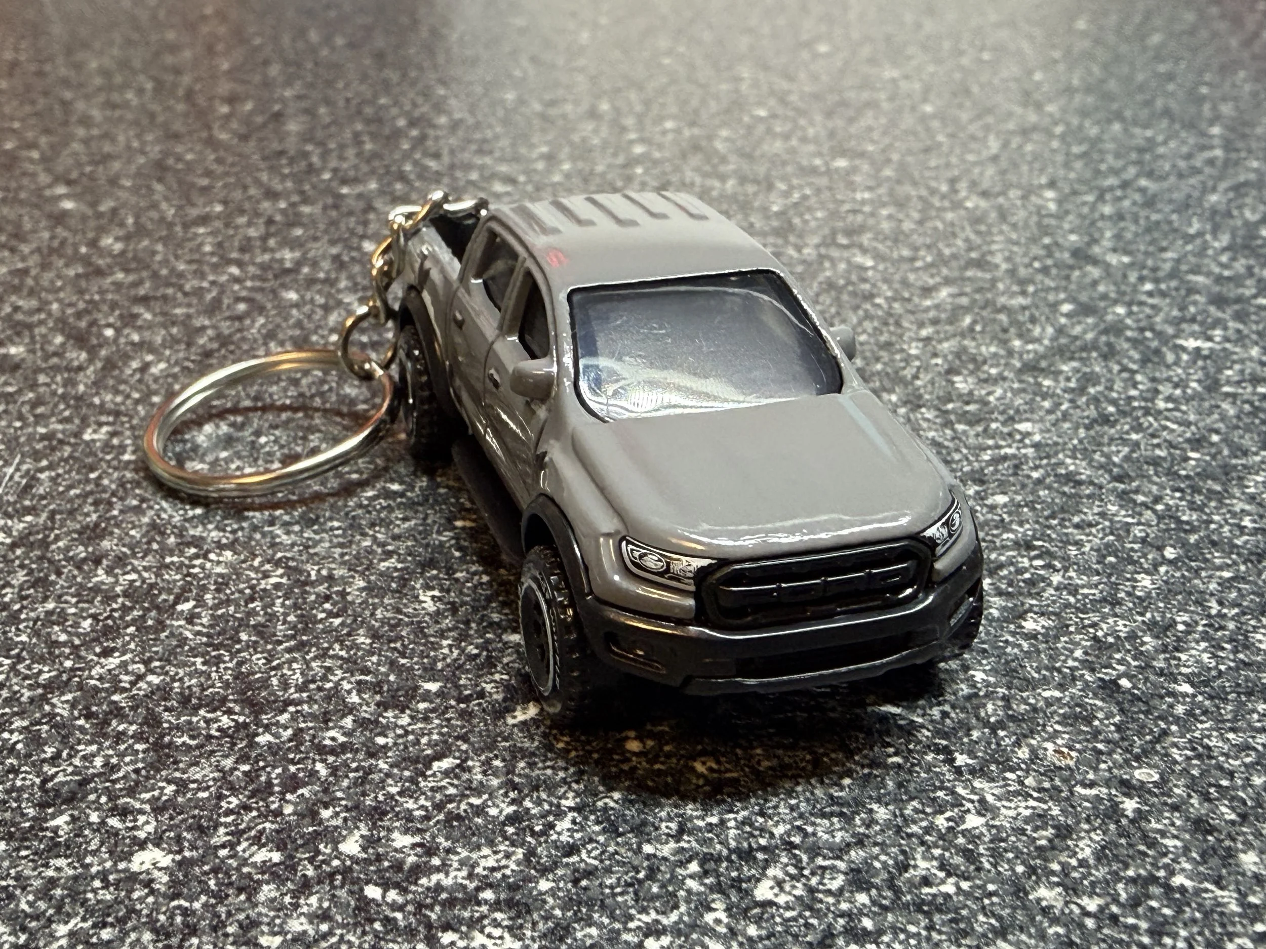 Ford Ranger Raptor Keychain Gray Matchbox Hot Wheels
