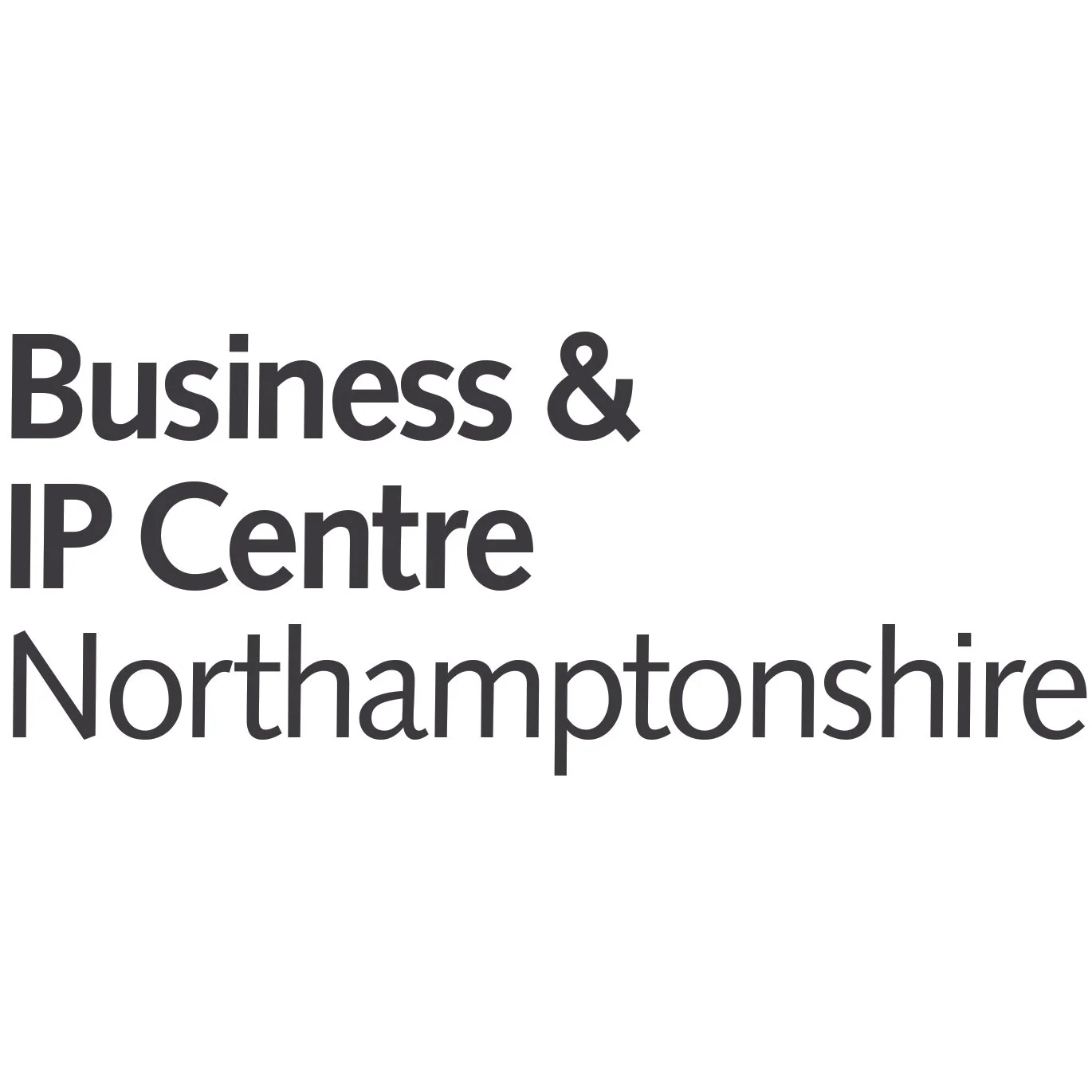 Text reading 'Business & IP Centre Northampton' in black font on a white background.