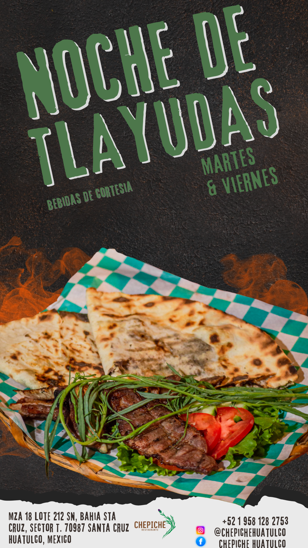 Historia Instagram Promoción Restaurante Moderno Negro y Rojo.png