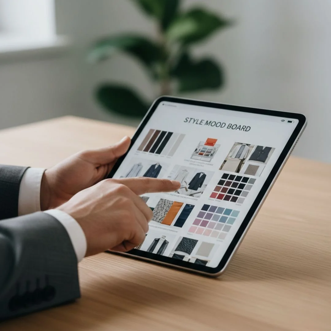 style mood board on a tablet