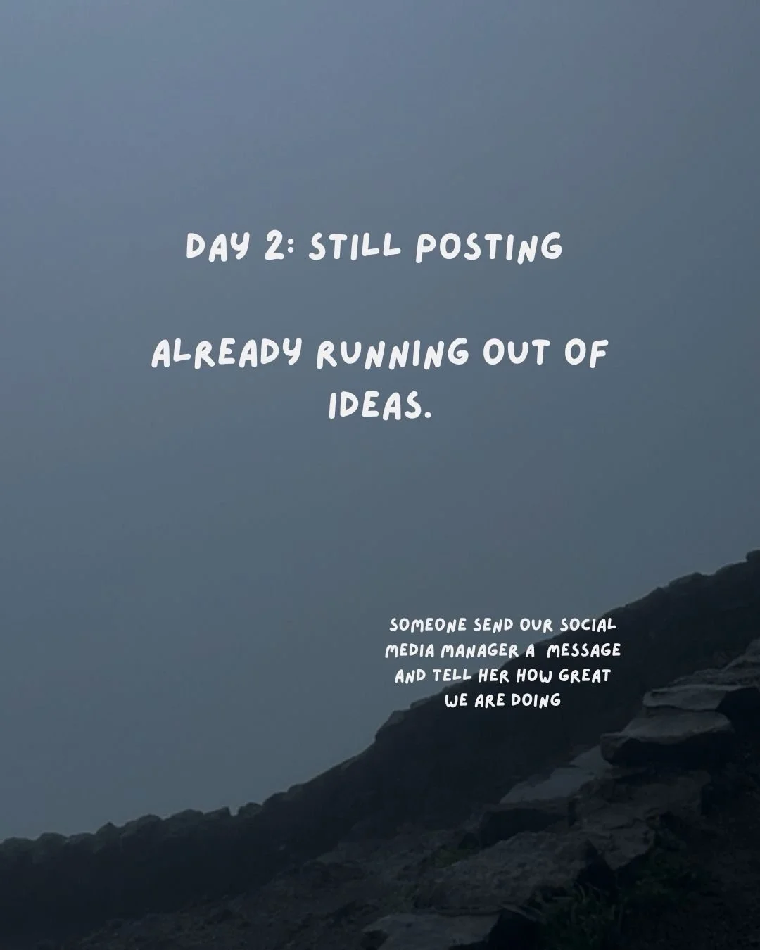 Someone please send us photos to post tomorrow. We&rsquo;ve run out of ideas.