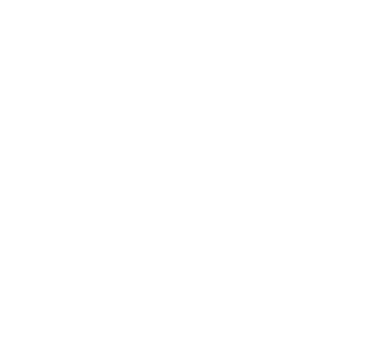 A black and white abstract design resembling a stylized flower or fan shape.