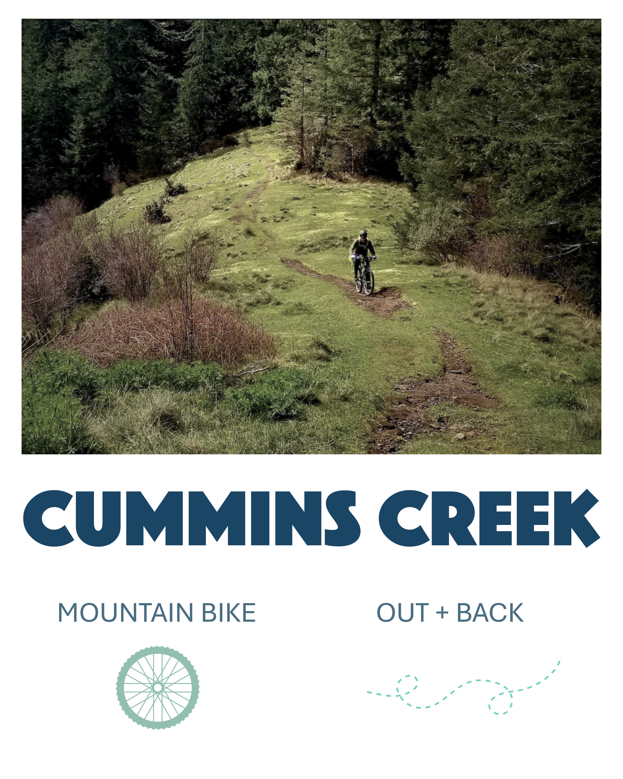 Cummins Creek Bike Trail Yachats Oregon, Mountain Bike Trail, Out and Back