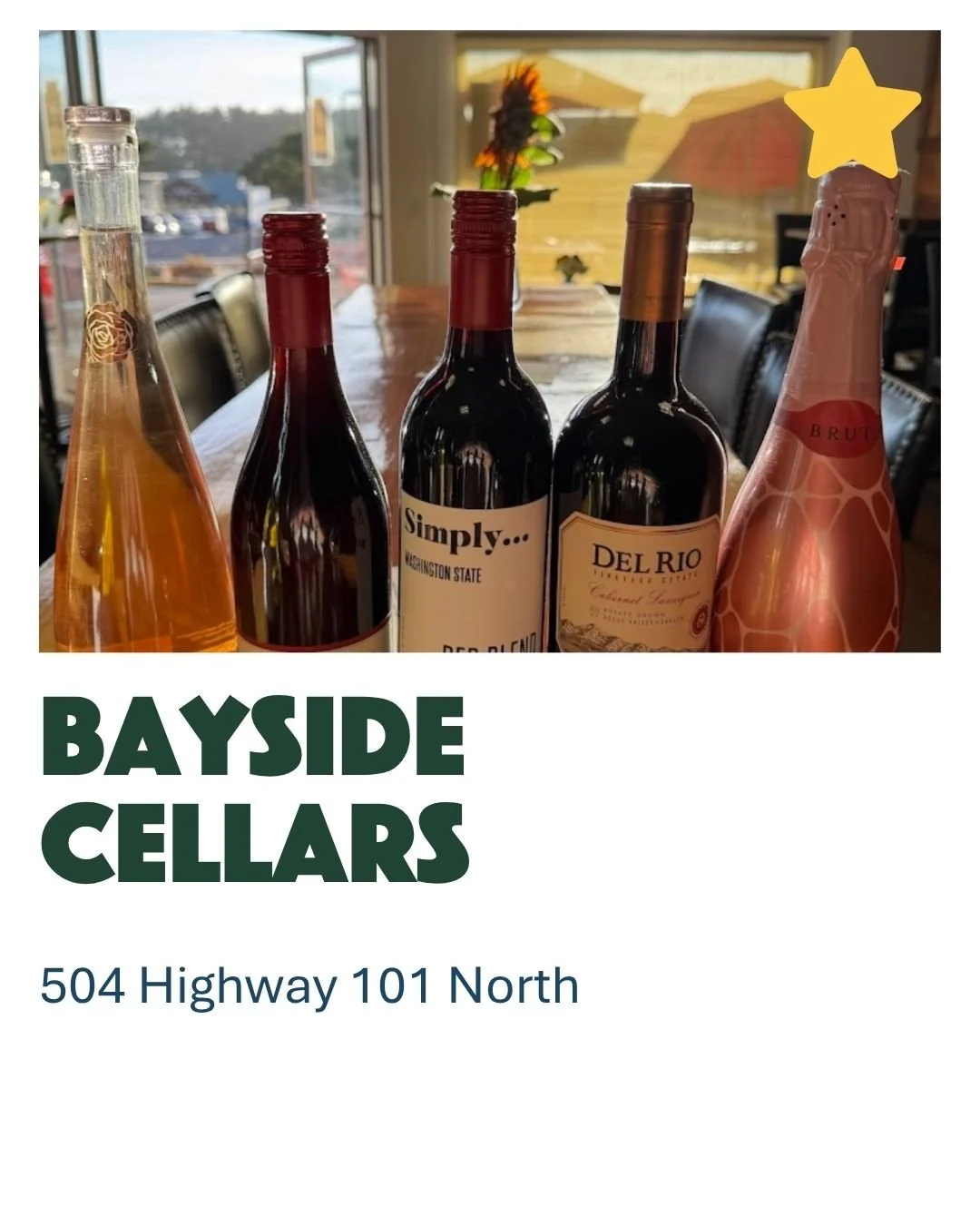Bayside Cellars Wine Bar and Shop in Yachats Oregon