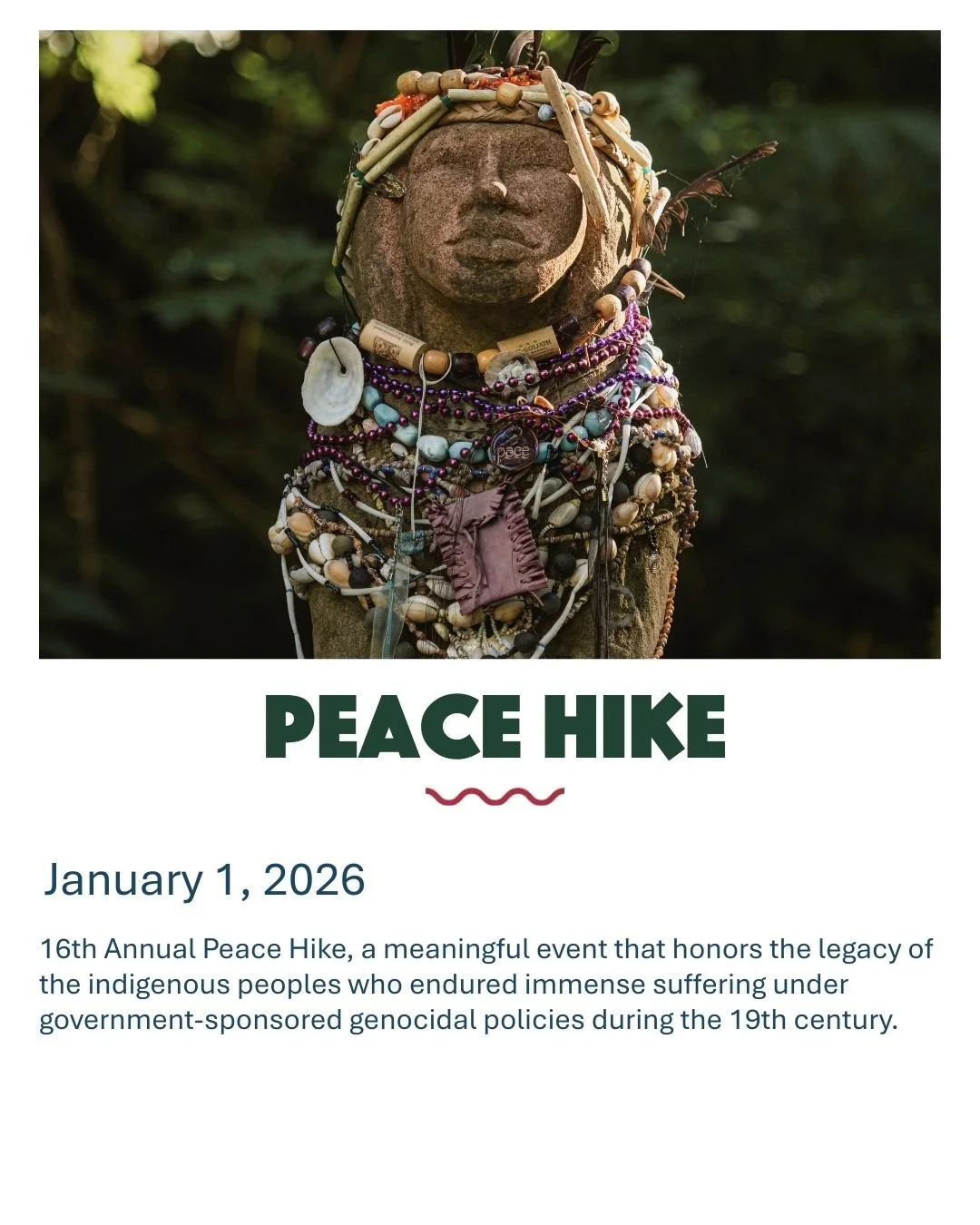 Yachats Peace Hike, Every year on new years day.