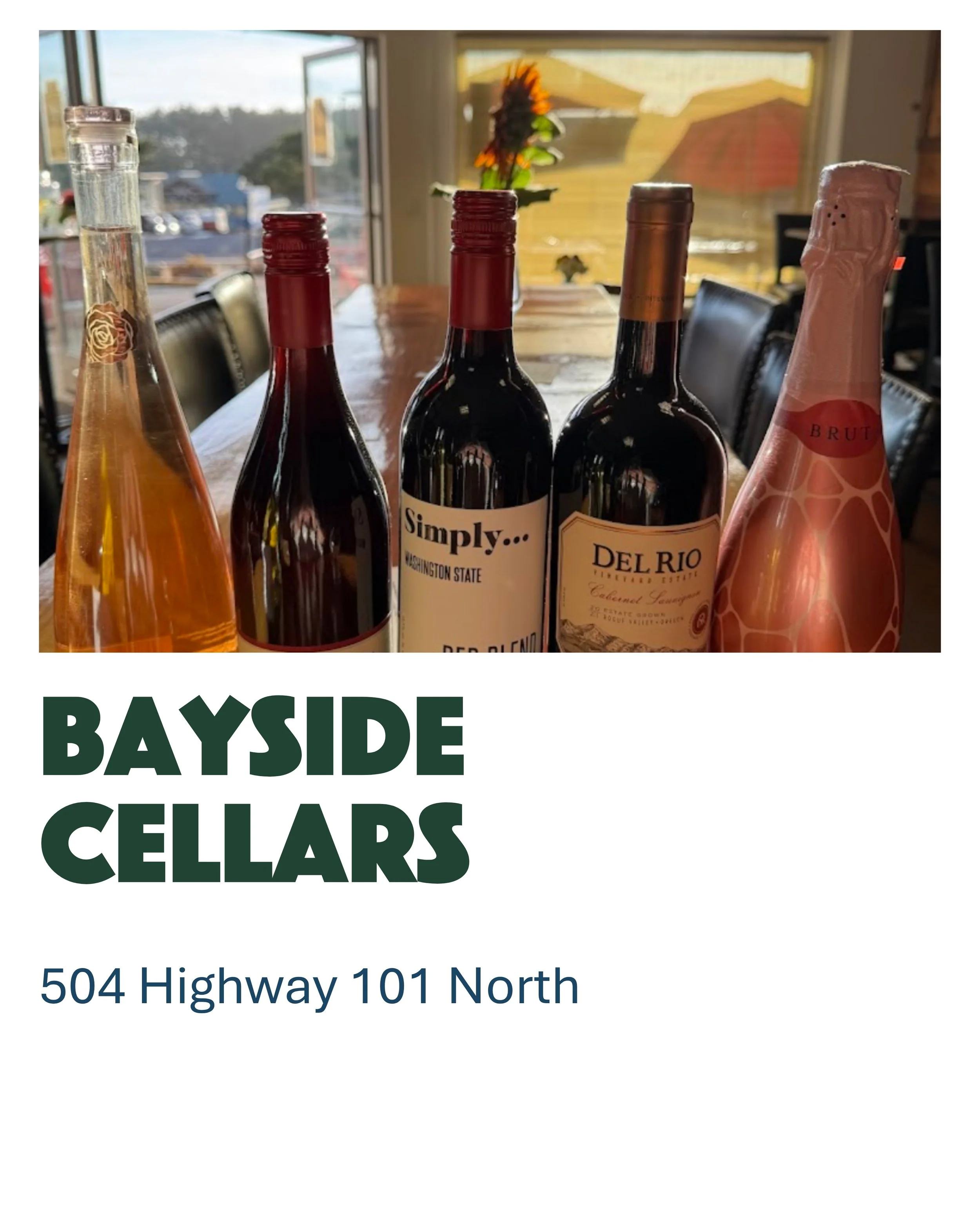 Bayside Cellars Wine Bar and Shop in Yachats Oregon
