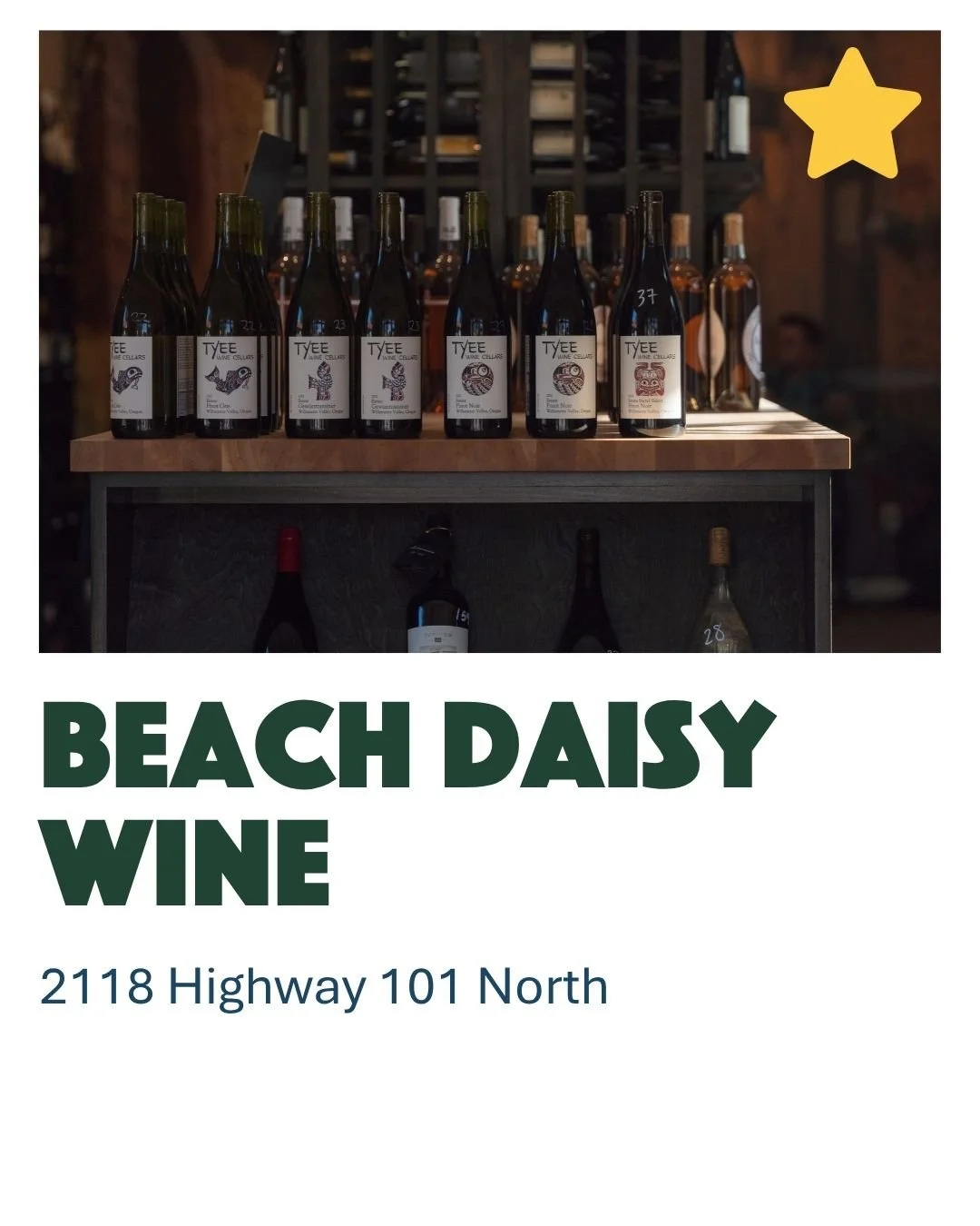 Beach Daisy Wine Shop and Bar in Yachats Oregon