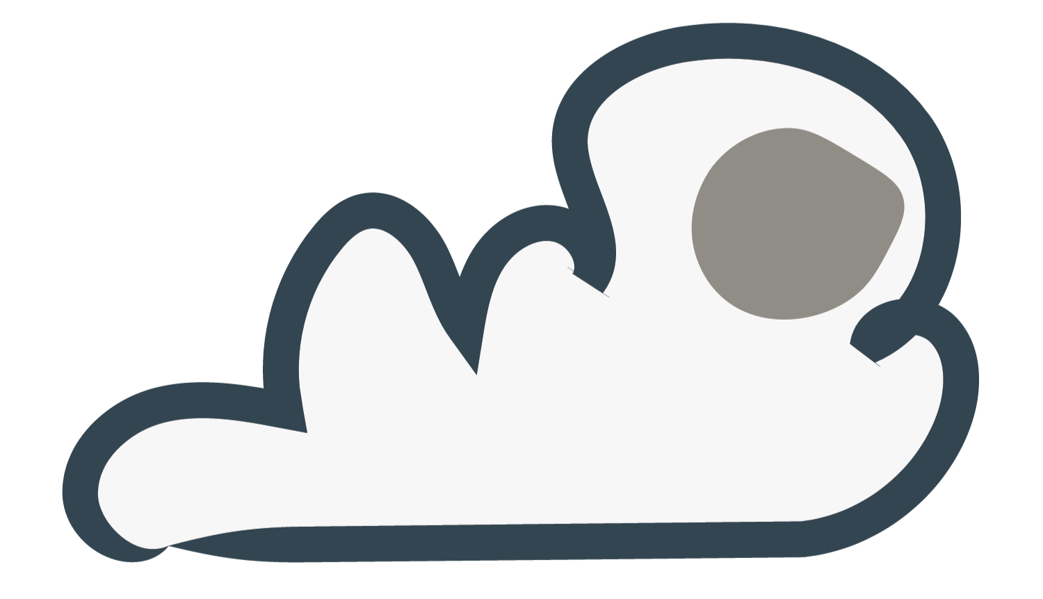 Illustration of a cloud with raindrops falling from it, representing rainy weather.