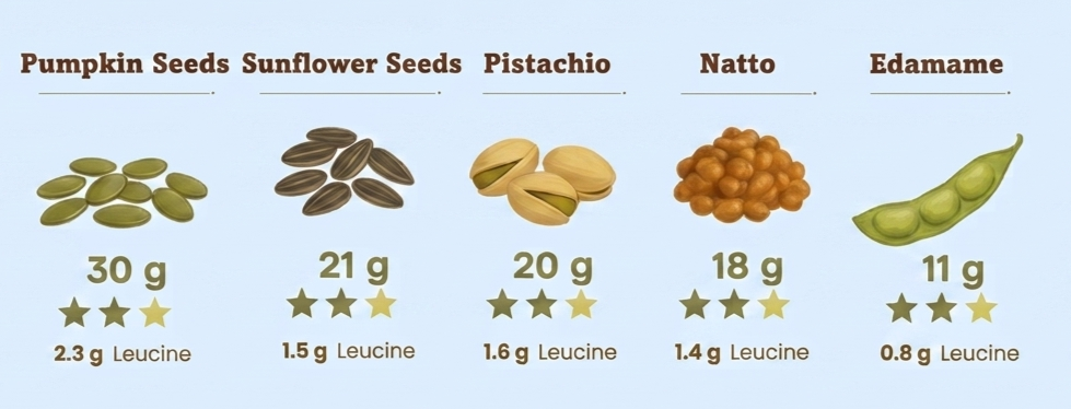Printable high-protein vegan foods cheat sheet for women over 40