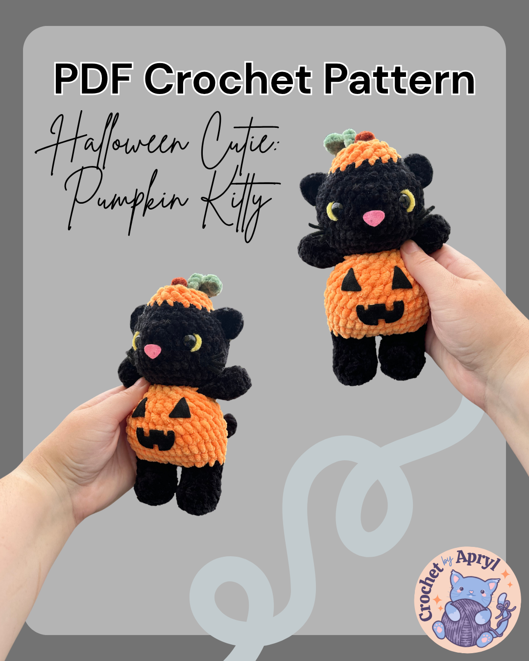 Halloween Cuties: Pumpkin Kitty PDF Crochet Pattern