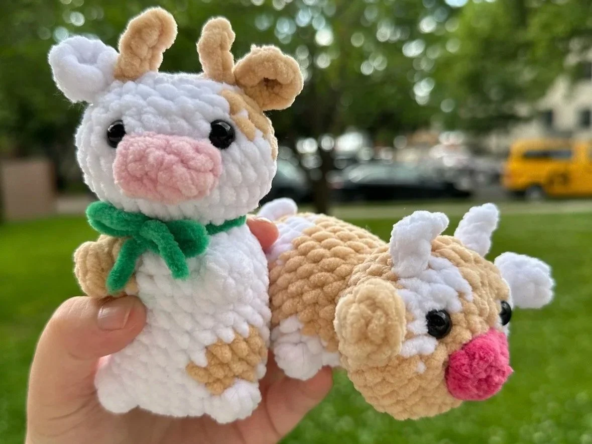 Mini Low Sew Cow Crochet Pattern