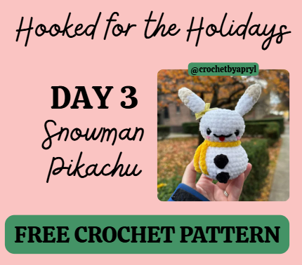 Snowman Pikachu PDF Crochet Pattern