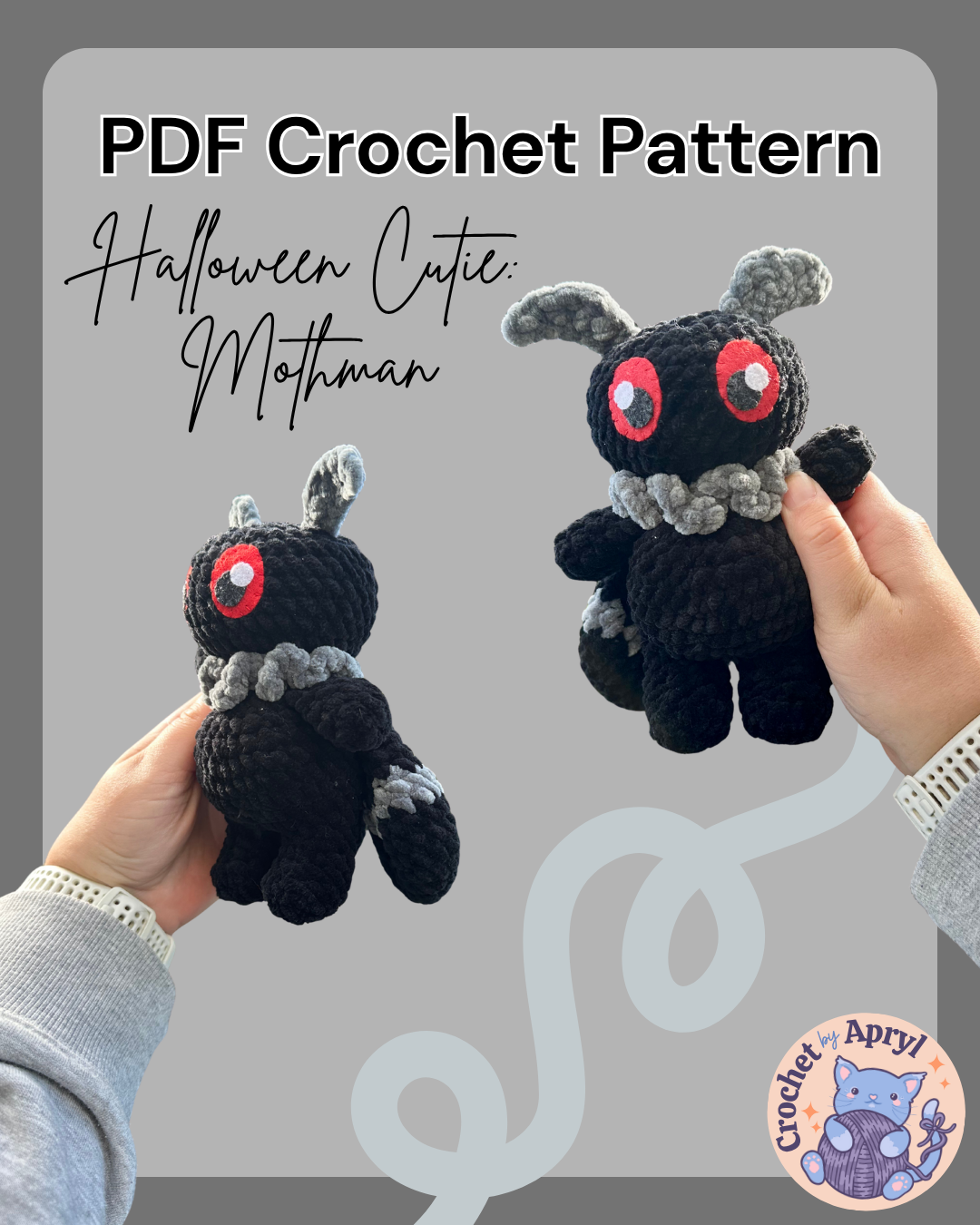 Halloween Cuties: Mothman PDF Crochet Pattern