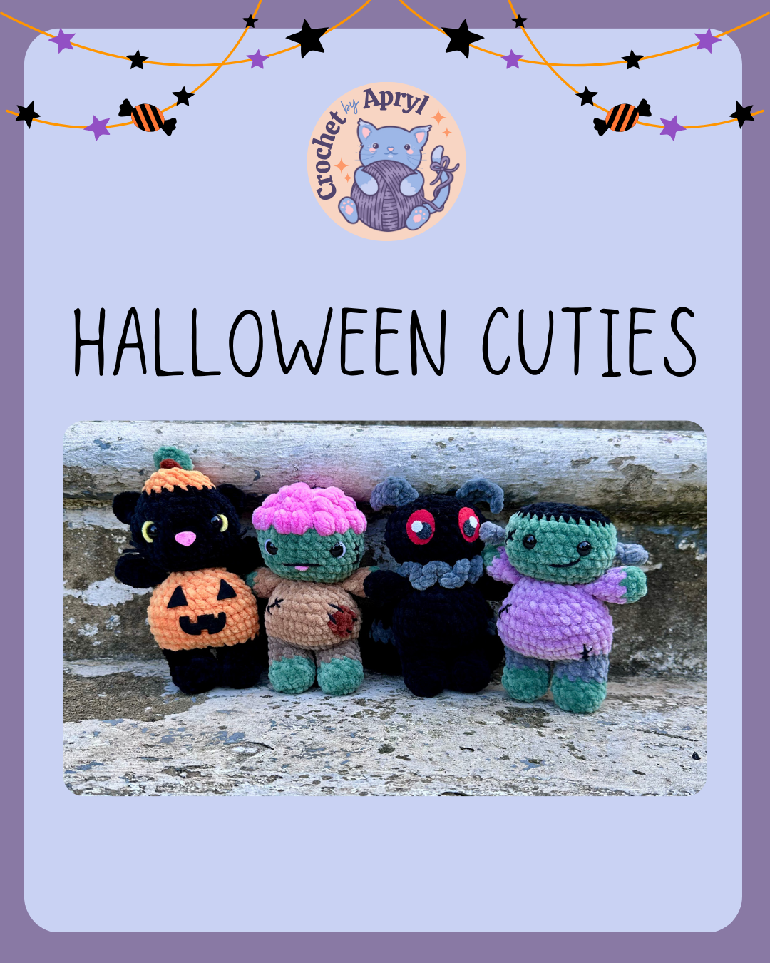 4-in-1 Halloween Cuties PDF Crochet Pattern Bundle
