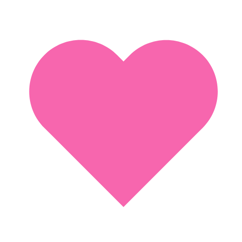 Pink heart on a black background.