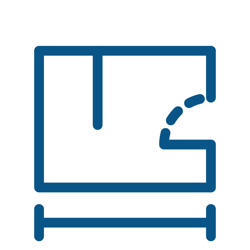 Icon of a checklist with a magnifying glass and a checkmark.