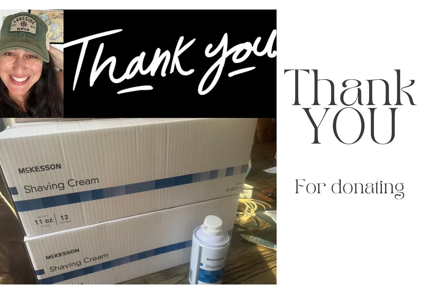 Thank you Houda for 24 shaving creams for our women! We are so grateful and touched by your donation ❤️