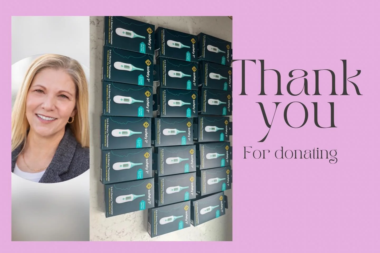 Thank you Kristen for all the much needed thermometers!! What a tremendous blessing you are ! 💗