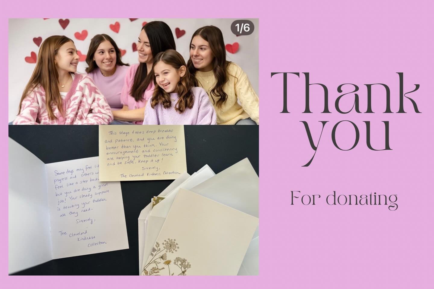 The most Heartwarming notes for our moms in need! Thank you Belfiore Girls! What a beautiful way to make someone feel loved💗