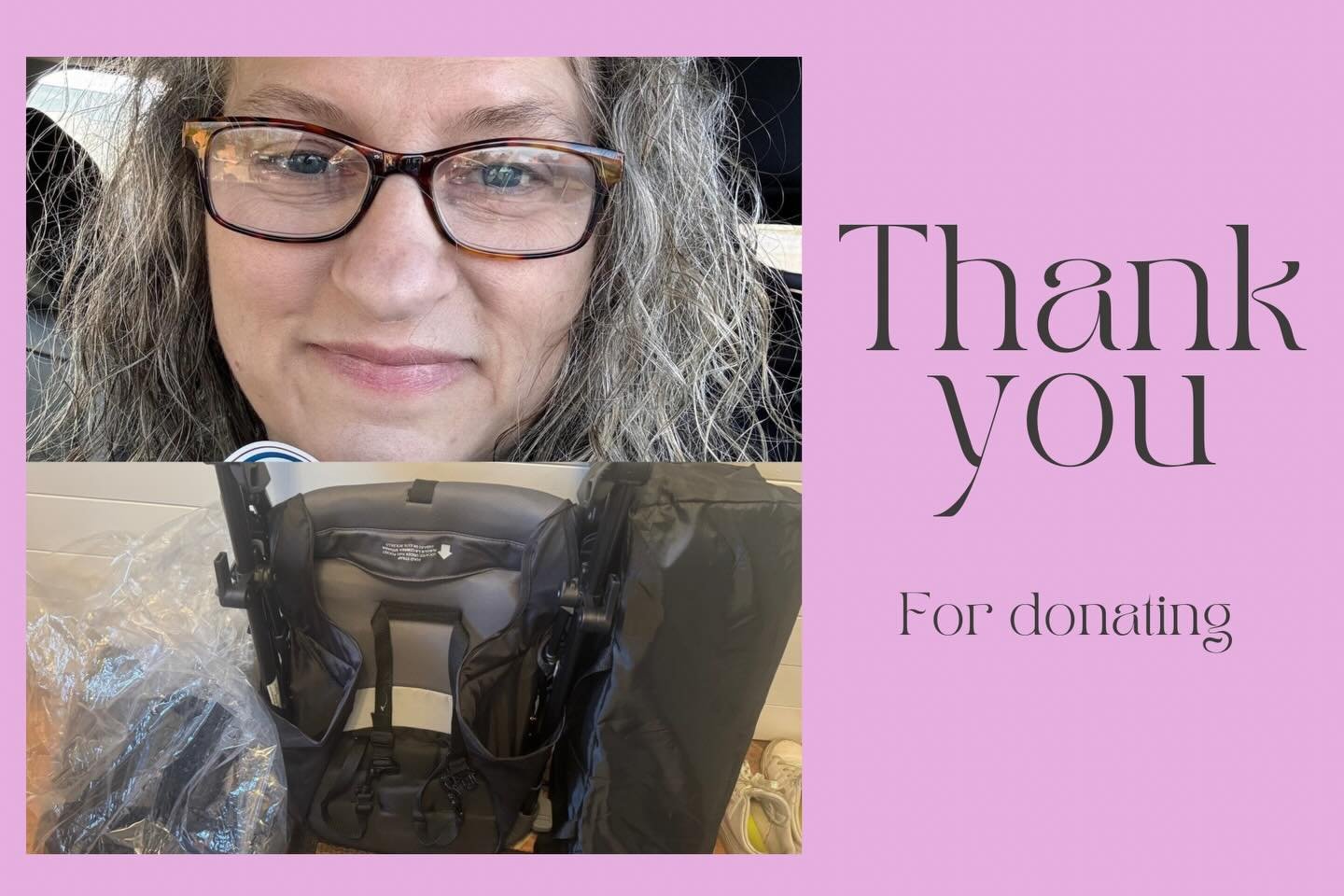 Thank you, Patti for the incredible pack and play and beautiful stroller. We are so grateful for your beautiful heart and you thinking of other others.💗