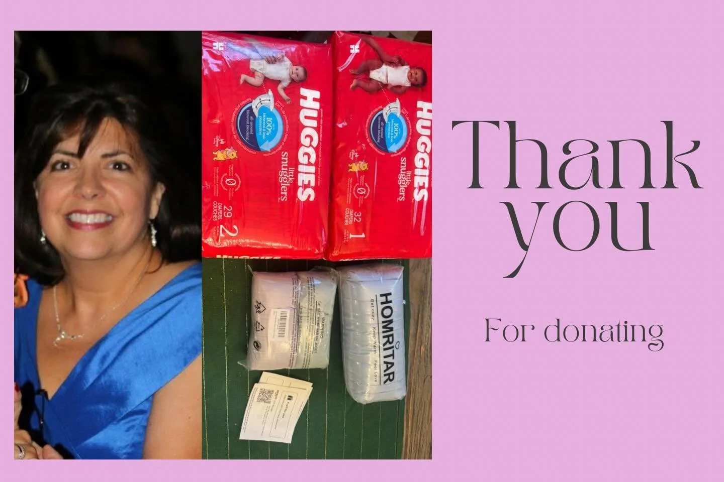 Thank you Mary for this much needed donation! Our moms thank you - as do we ! 💗