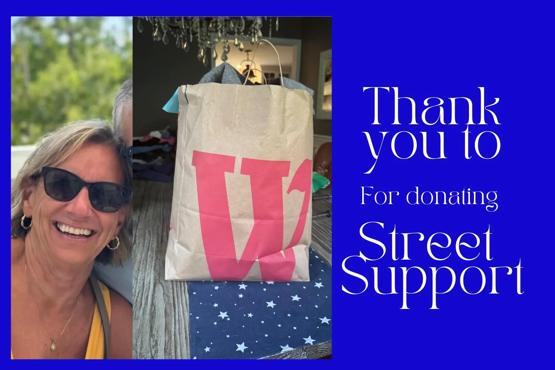 Thank you Beth for the bag of street support - helping so many in need ❤️