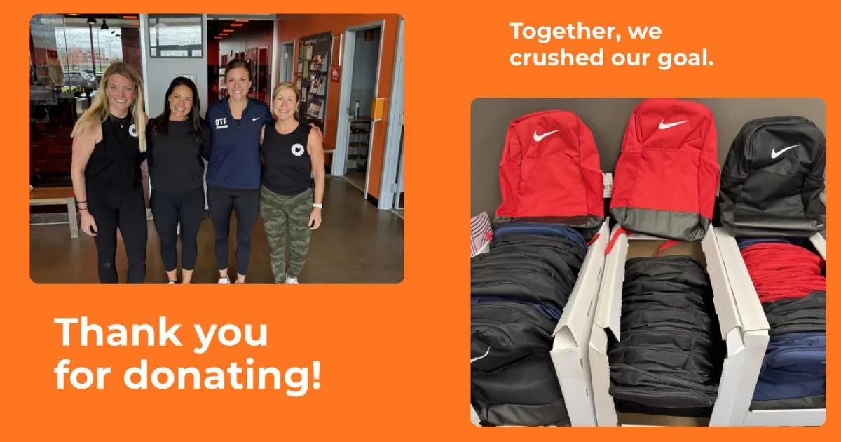 Check out all these Nike Bookbags we were able to purchase from the OrangeTheory Fundraiser! Quality Bookbags that will last all year and that the kids will love! Thank you to all that participated and donated!