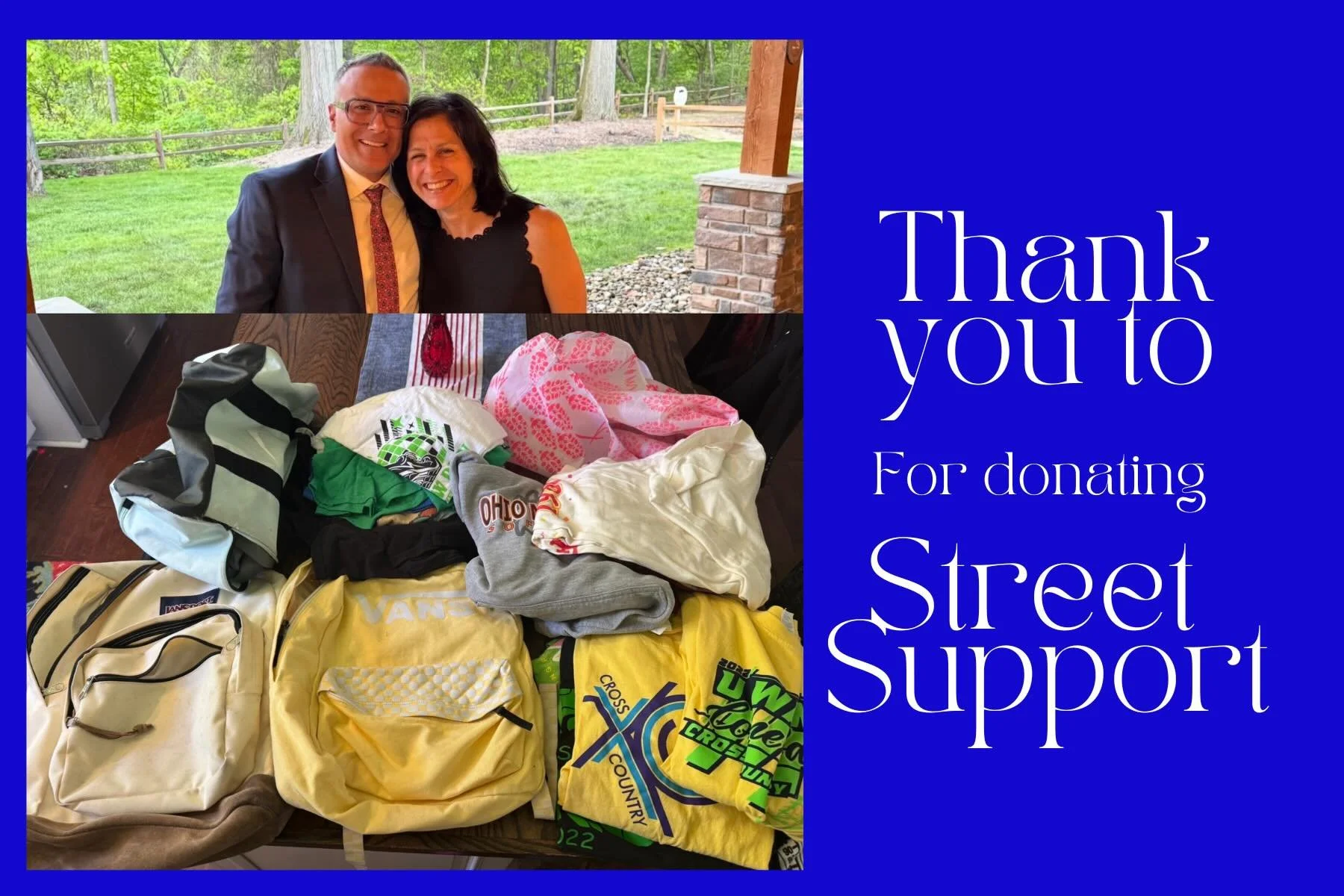 Thank you Sam for your donation to help our Street Support 💙 Thank you for helping those in need !
