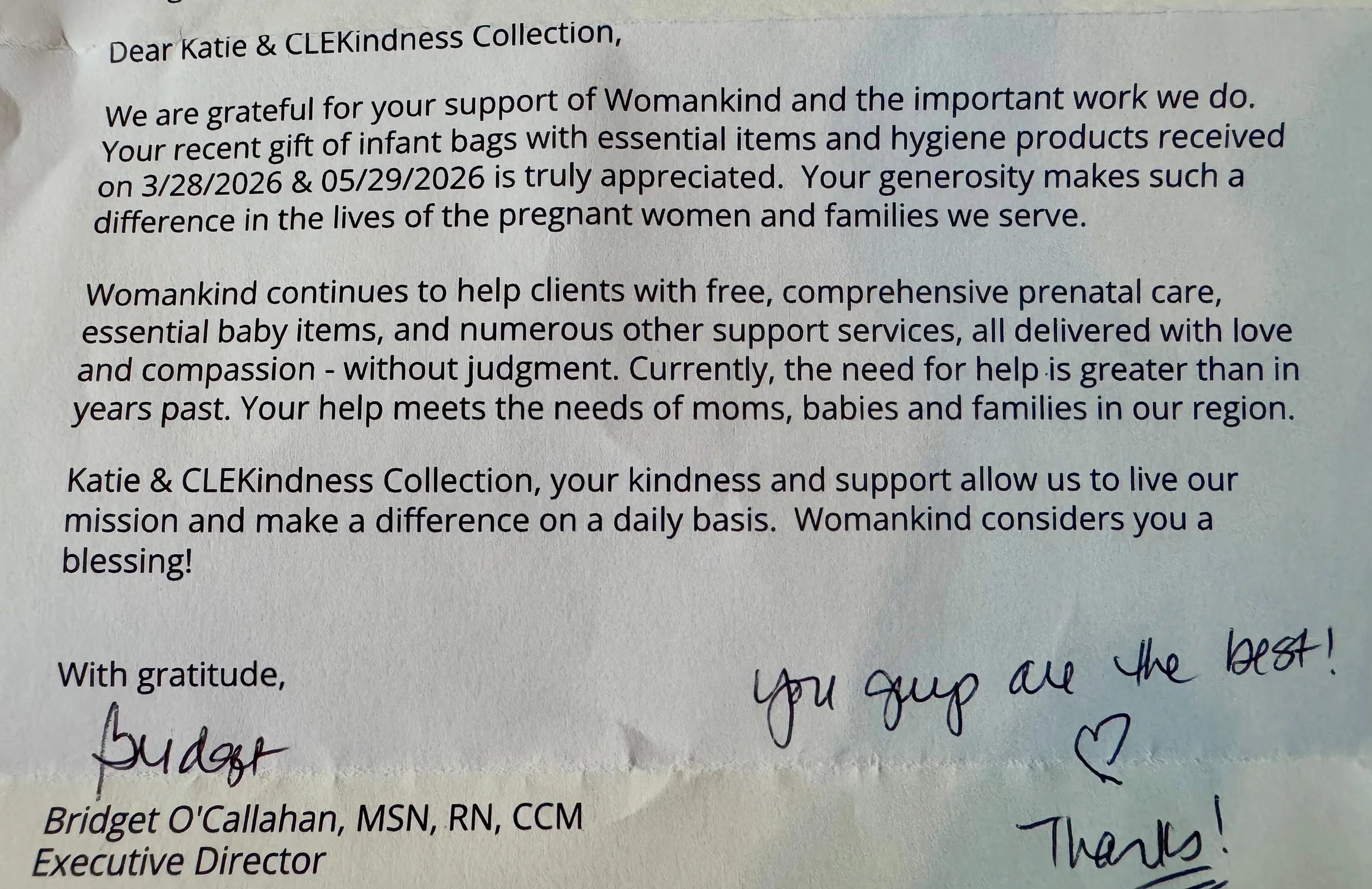 Thank you to our donors - you make this world bright 💗