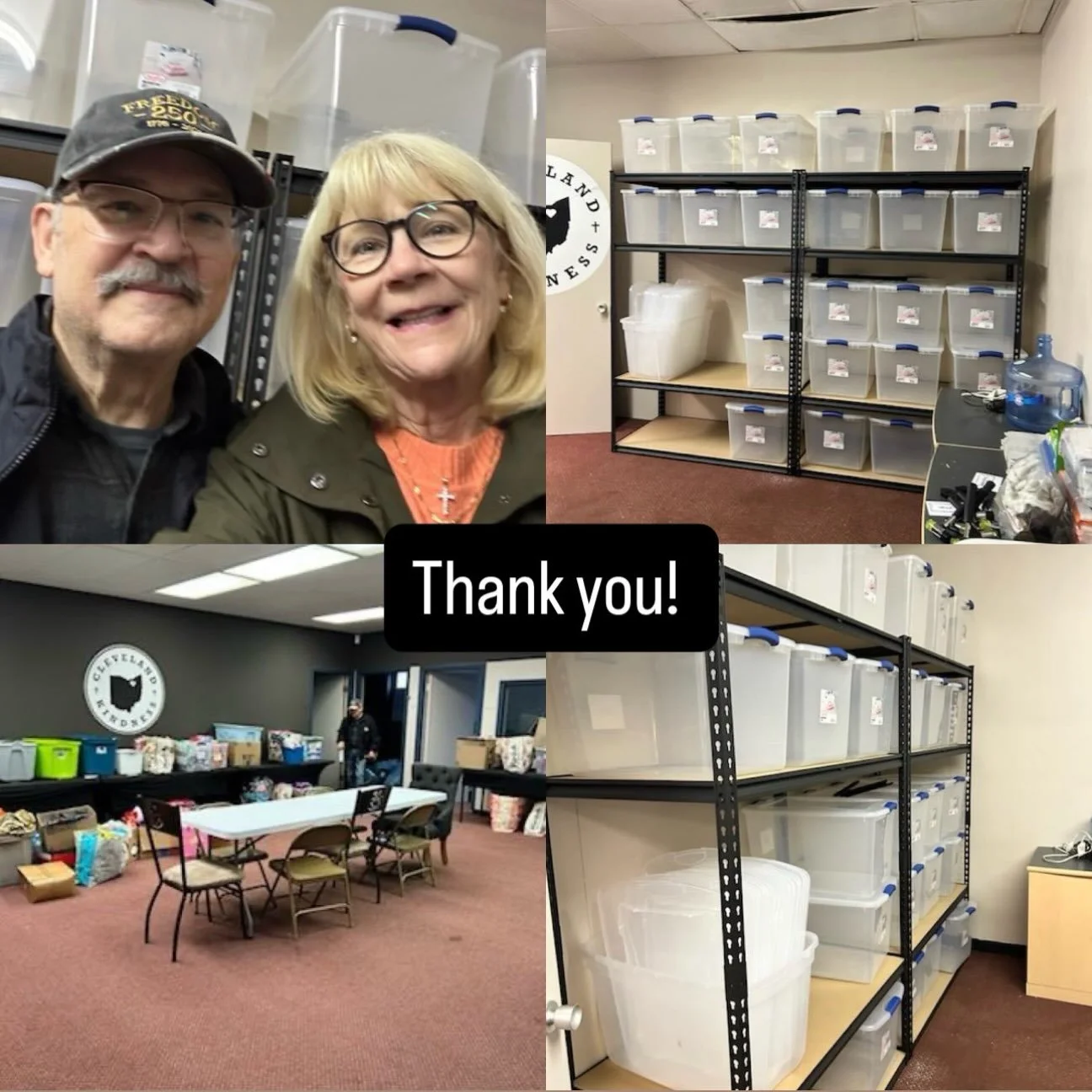 Thank you Labontes for putting our last bit of shelves together! Thank you for your time and service that has helped us get organized and functional to run all our projects!