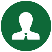 Generic user avatar icon in green and white