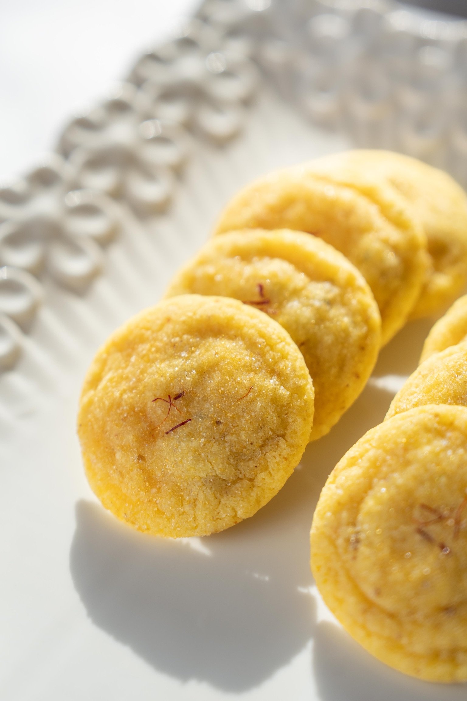 Golden Saffron Cookies (Eggless)