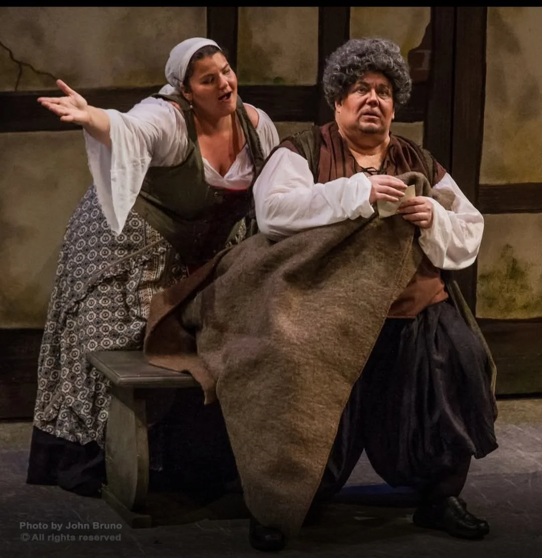 Mistress Quickly persuading Falstaff