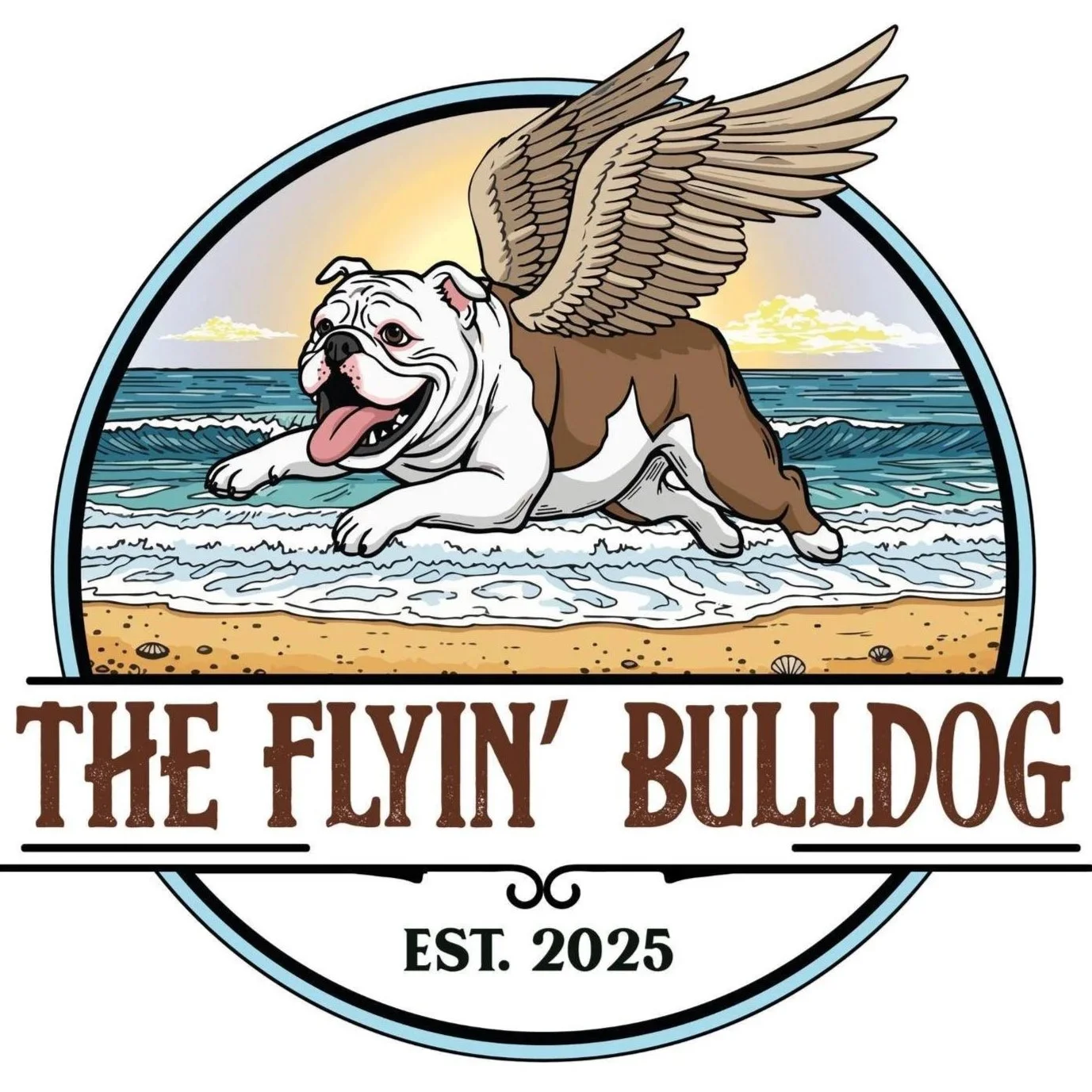 🐾🍻 The Flying Bulldog in downtown Dunedin is a dog-friendly local favorite for craft beer, delicious food & laid-back Florida vibes. 'Est. 2025.'